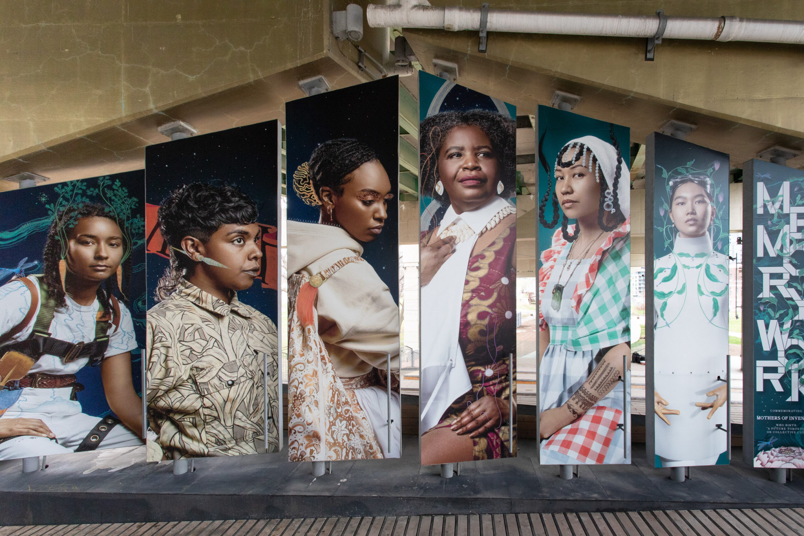     Memory Work Collective, Memory Work, installation view at The Bentway, 2022. Courtesy of the artists and The Bentway Conservancy. Photo by Samuel Engelking

