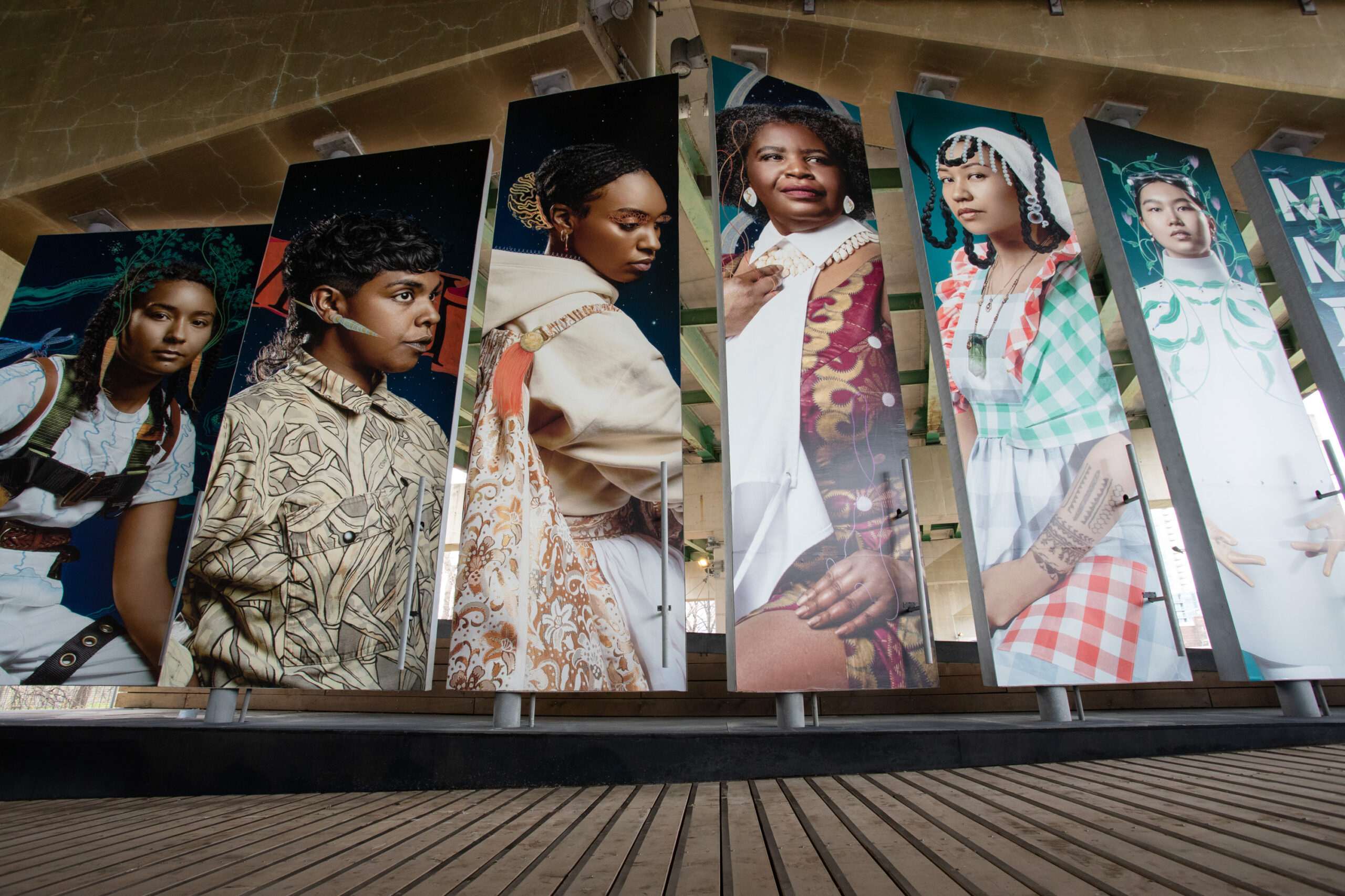     Memory Work Collective, Memory Work, installation view at The Bentway, 2022. Courtesy of the artists and The Bentway Conservancy. Photo by Samuel Engelking

