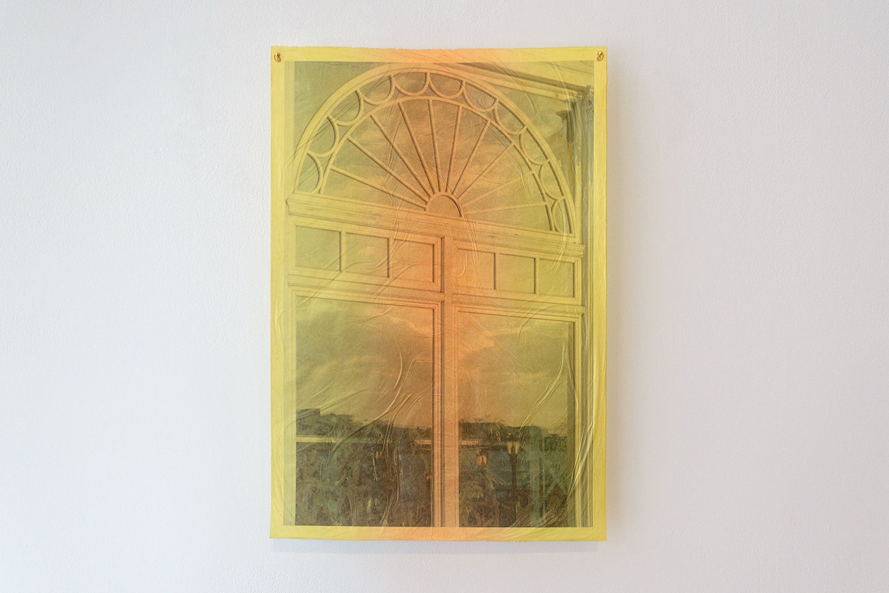     Steven Beckly, Sun-Kissed, 2020. Inkjet print on tissue paper and gold pins

