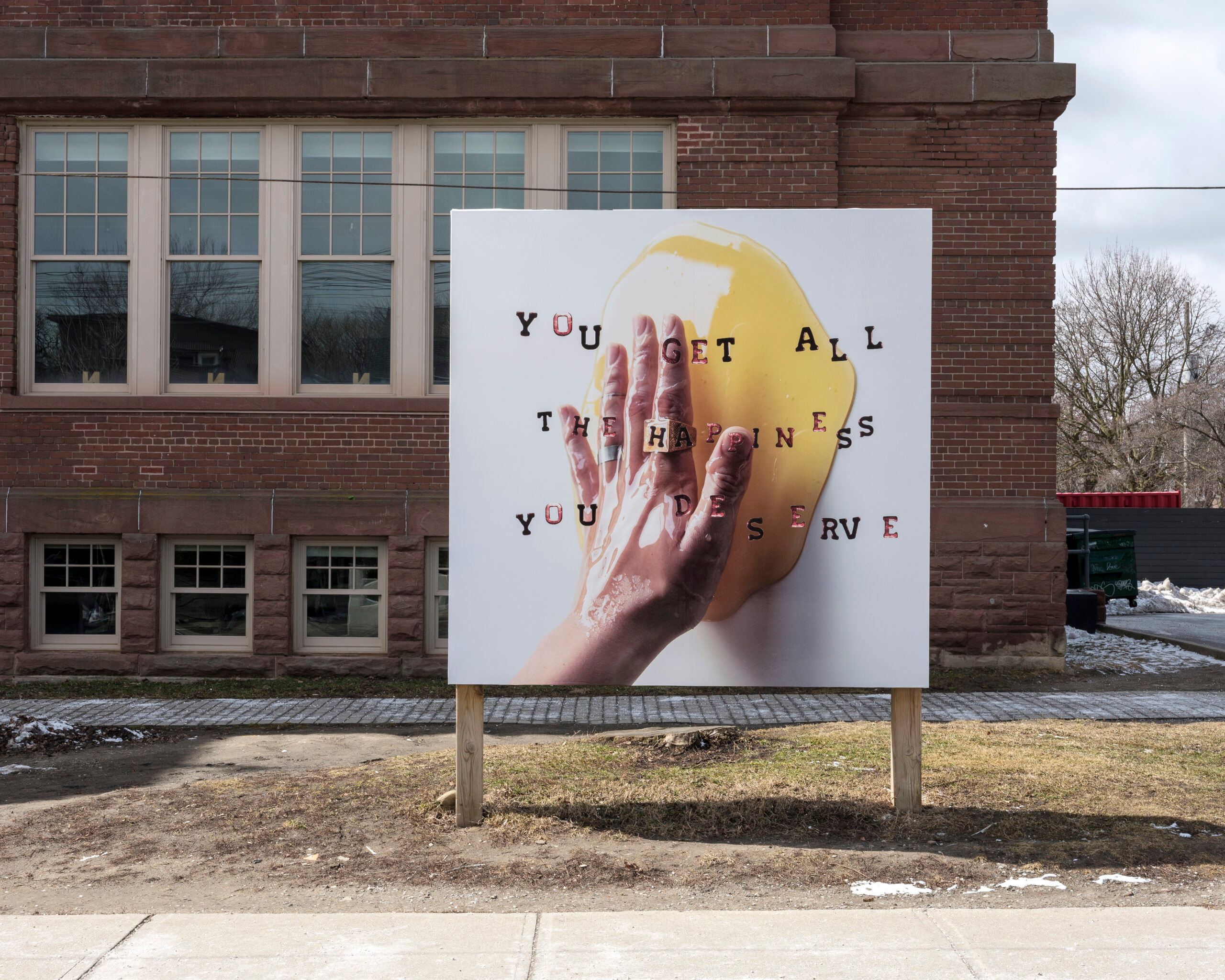     Jake Kimble, Grow Up #4, (2022), installation view March 2023, billboard at Artscape Youngplace, 180 Shaw St. Courtesy of the artist and Critical Distance Centre for Curators

