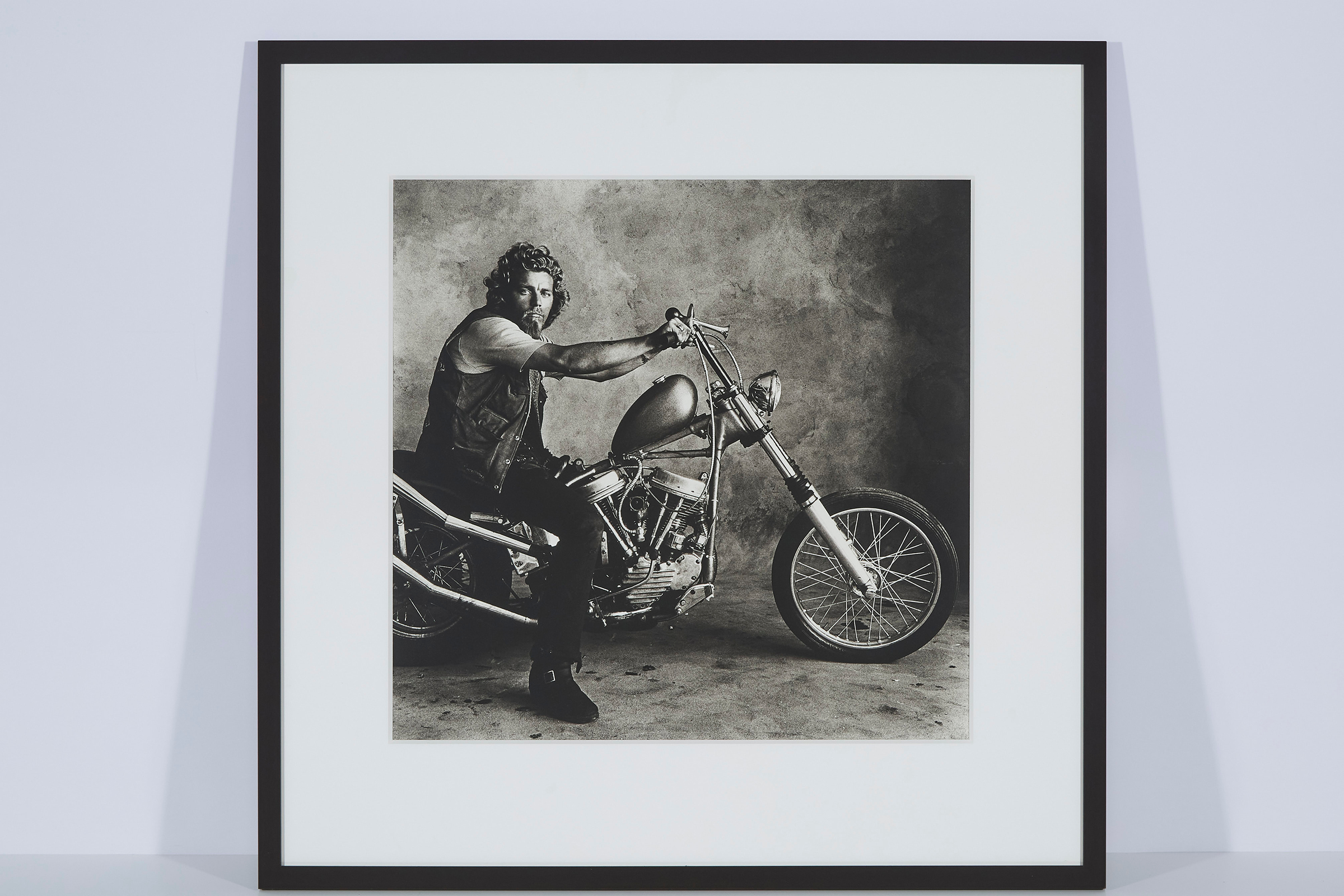     Irving Penn, Hell’s Angel (Doug), San Francisco, 1967-1976. Platinum palladium print
19 3/4&#8243; x 20 1/4&#8243;, © The Irving Penn Foundation. Estate of Canadian portrait photographer Al Gilbert

