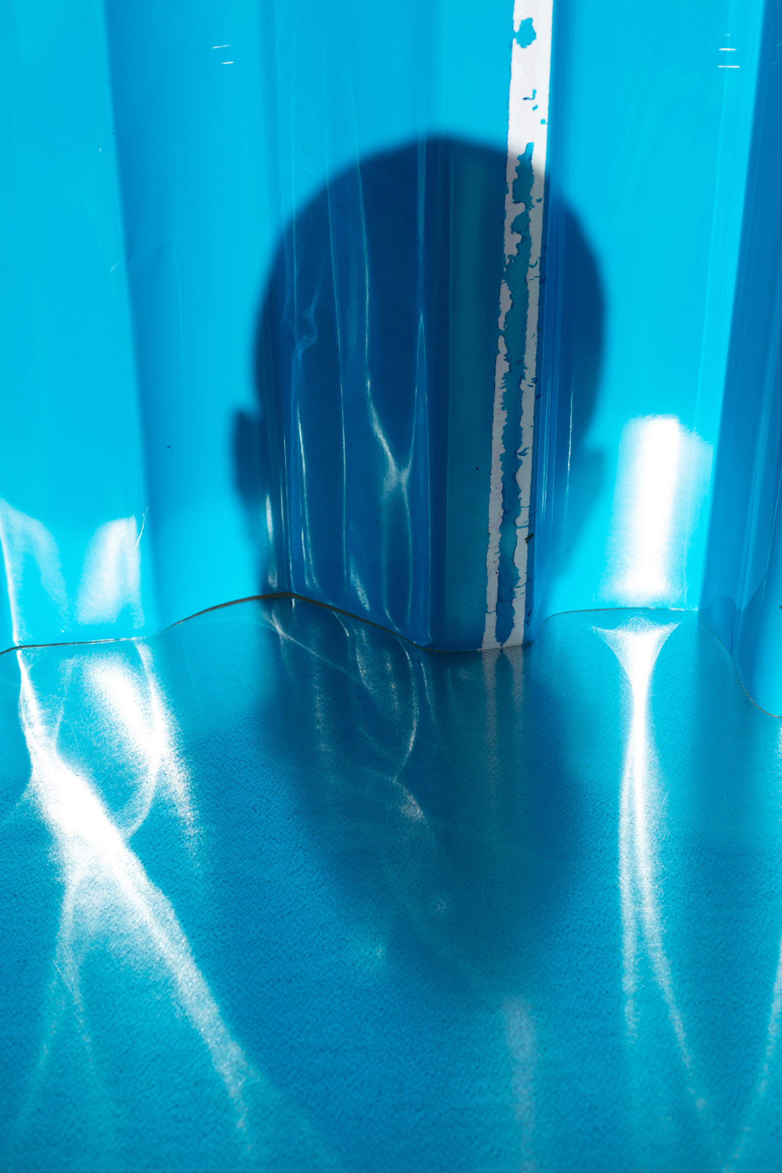 Wolfgang Tillmans, blue self-portrait shadow, 2020. Courtesy of the artist, David Zwirner, New York/Hong Kong, Galerie Buchholz, Berlin/Cologne, and Maureen Paley, London