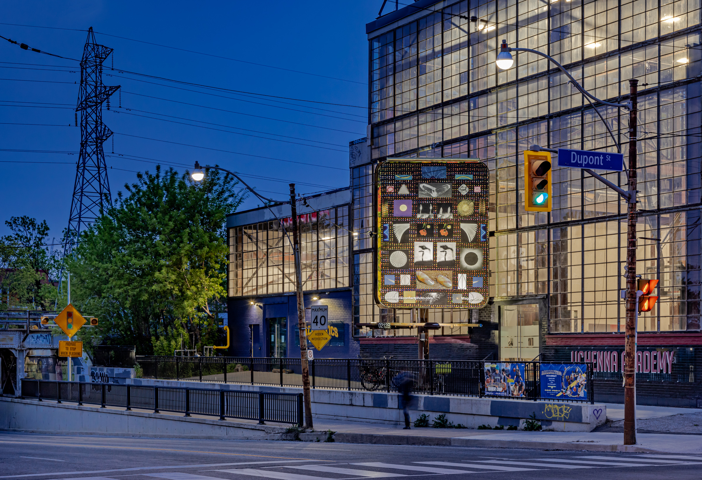     Maggie Groat, DOUBLE PENDULUM, 2023, installation view, billboards at Dovercourt Rd and Dupont St, Toronto. Courtesy of the artist and Scotiabank CONTACT Photography Festival. Photo: Toni Hafkenscheid

