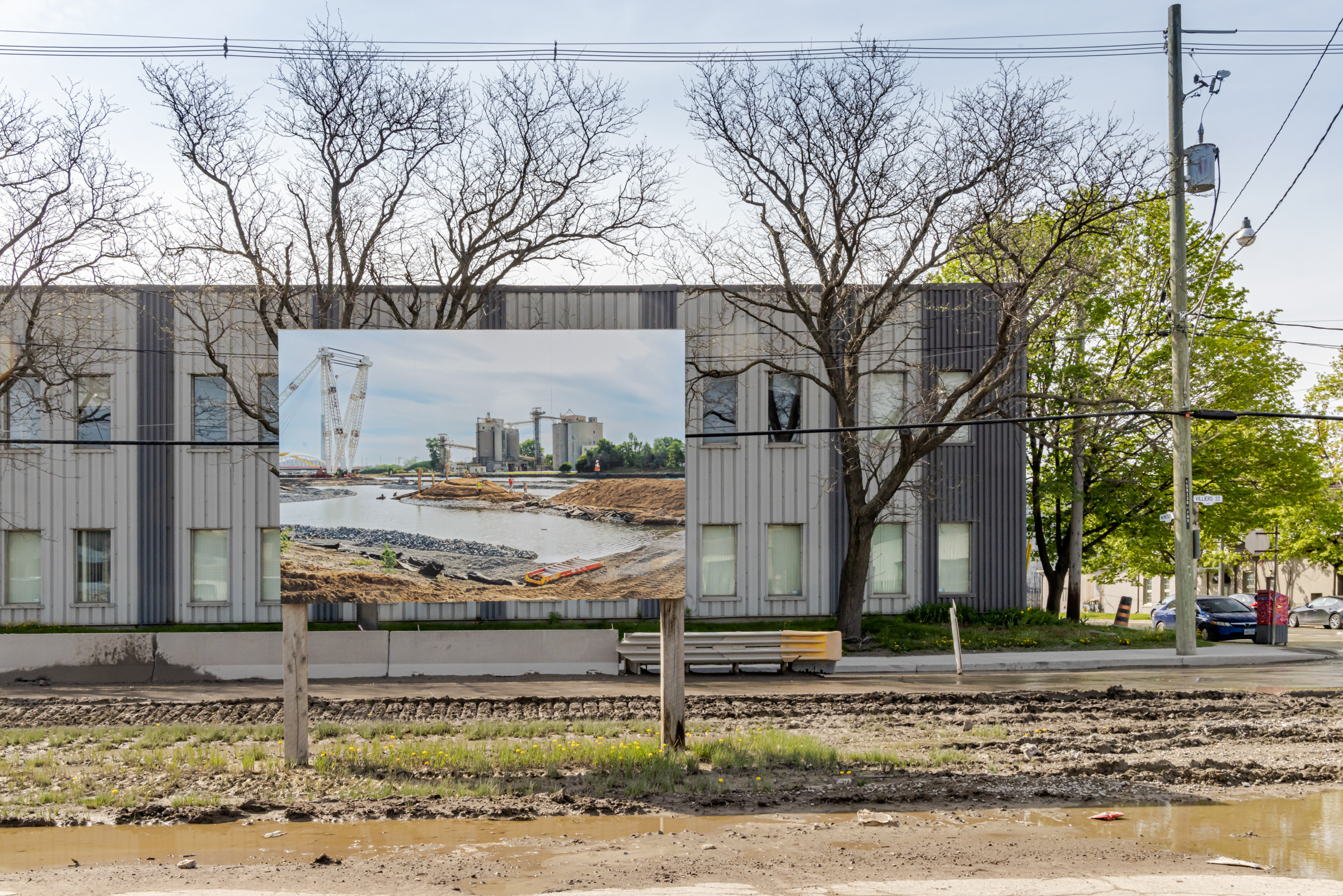     Vid Ingelevics & Ryan Walker, Greenwork, installation view, Port Lands, Toronto, 2023. Courtesy of the artists and Scotiabank CONTACT Photography Festival. Photo: Toni Hafkenscheid

