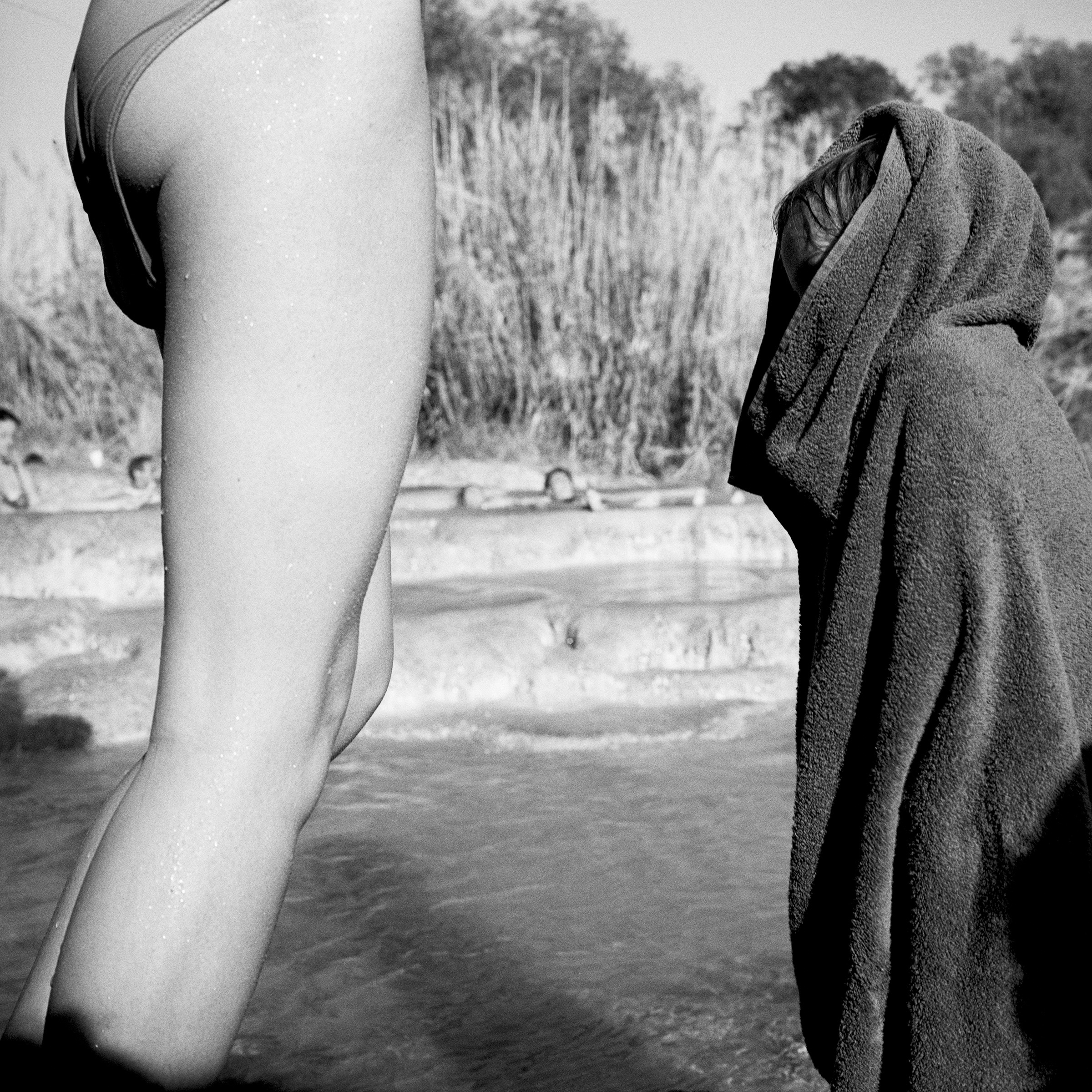     Ruth Kaplan, Hot Springs, Saturnia, Italy, 1997 (gelatin silver print; 14.25&#215;14.25in (image)), from the series Bathers. Courtesy of the artist and Stephen Bulger Gallery. © Ruth Kaplan

