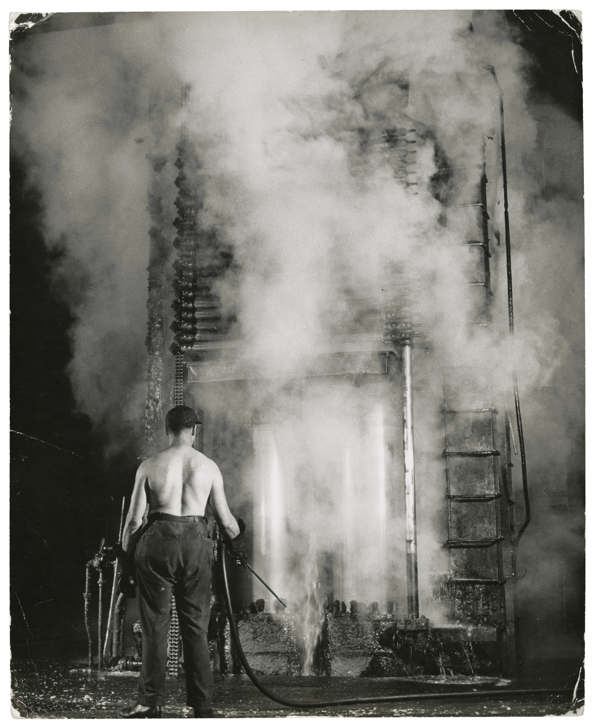 Werner Wolff, Untitled [Foundry worker], ca. 1955, gelatin silver print. The Black Star Collection, The Image Centre © The Family of Werner Wolff