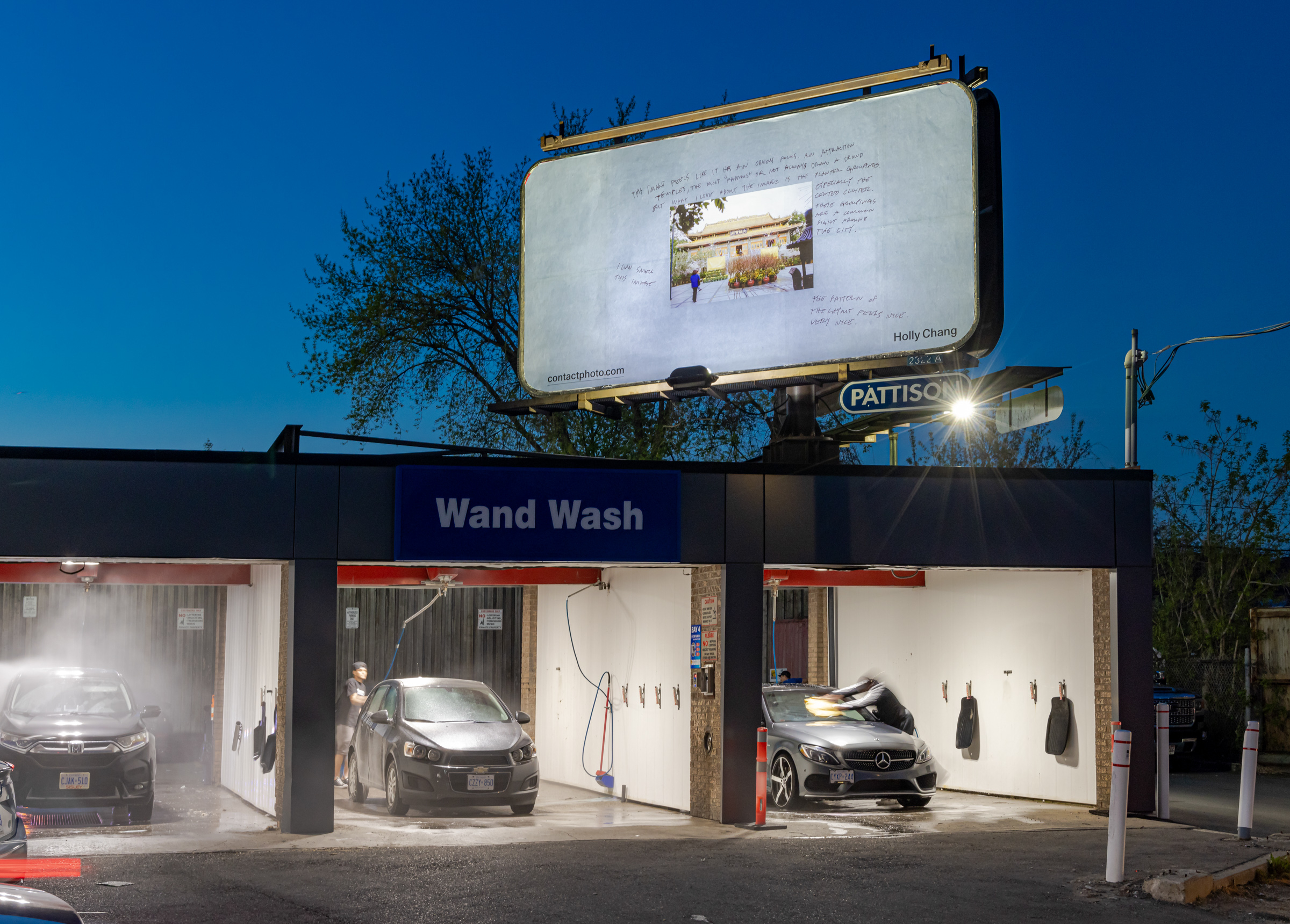     Holly Chang, How to Disappear When No One is Looking, 2024, installation view, billboards at Dupont St and Emerson Ave, Courtesy of the artist and CONTACT Photography Festival. Photo: Toni Hafkenscheid


