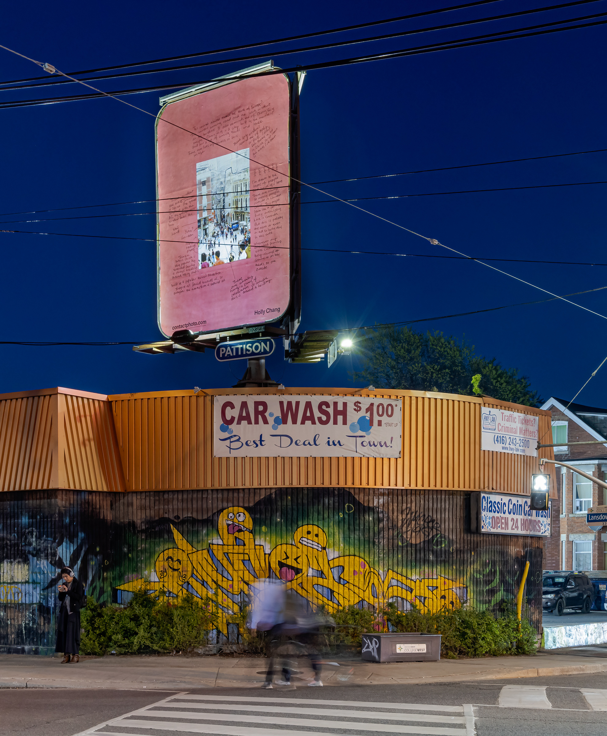    Holly Chang, How to Disappear When No One is Looking, 2024, installation view, billboards at Lansdowne Ave and College St, Courtesy of the artist and CONTACT Photography Festival. Photo: Toni Hafkenscheid

