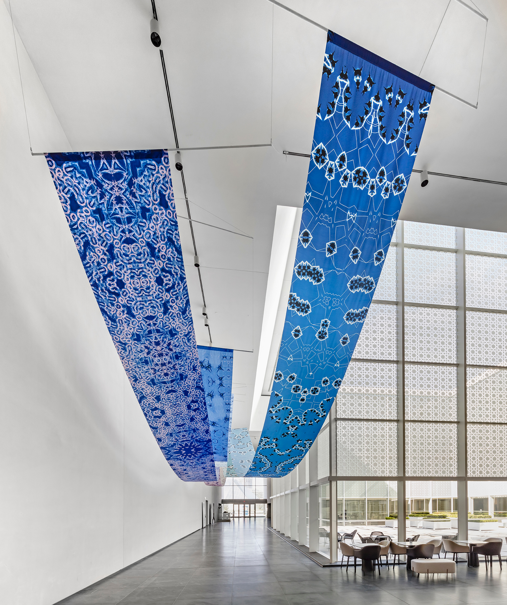     Sanaz Mazinani, Not Elsewhere, Installation at Aga Khan Museum, Toronto, 2019. Photo: Toni Hafkenscheid. Courtesy CONTACT, the artist.

