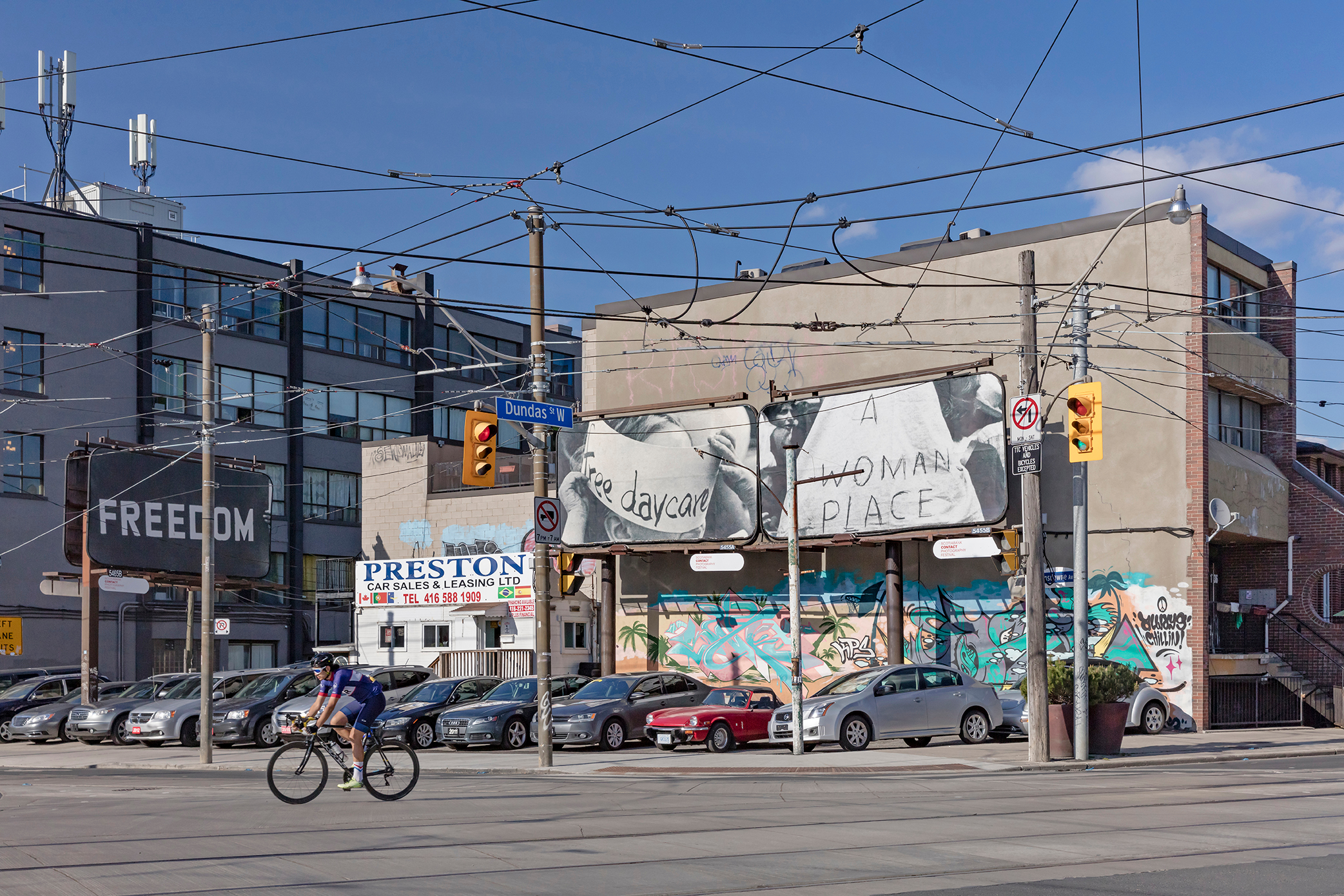     Carmen Winant, XYZ-SOB-ABC, Installation on billboards, Toronto, 2019. Photo: Toni Hafkenscheid. Courtesy CONTACT, the artist.

