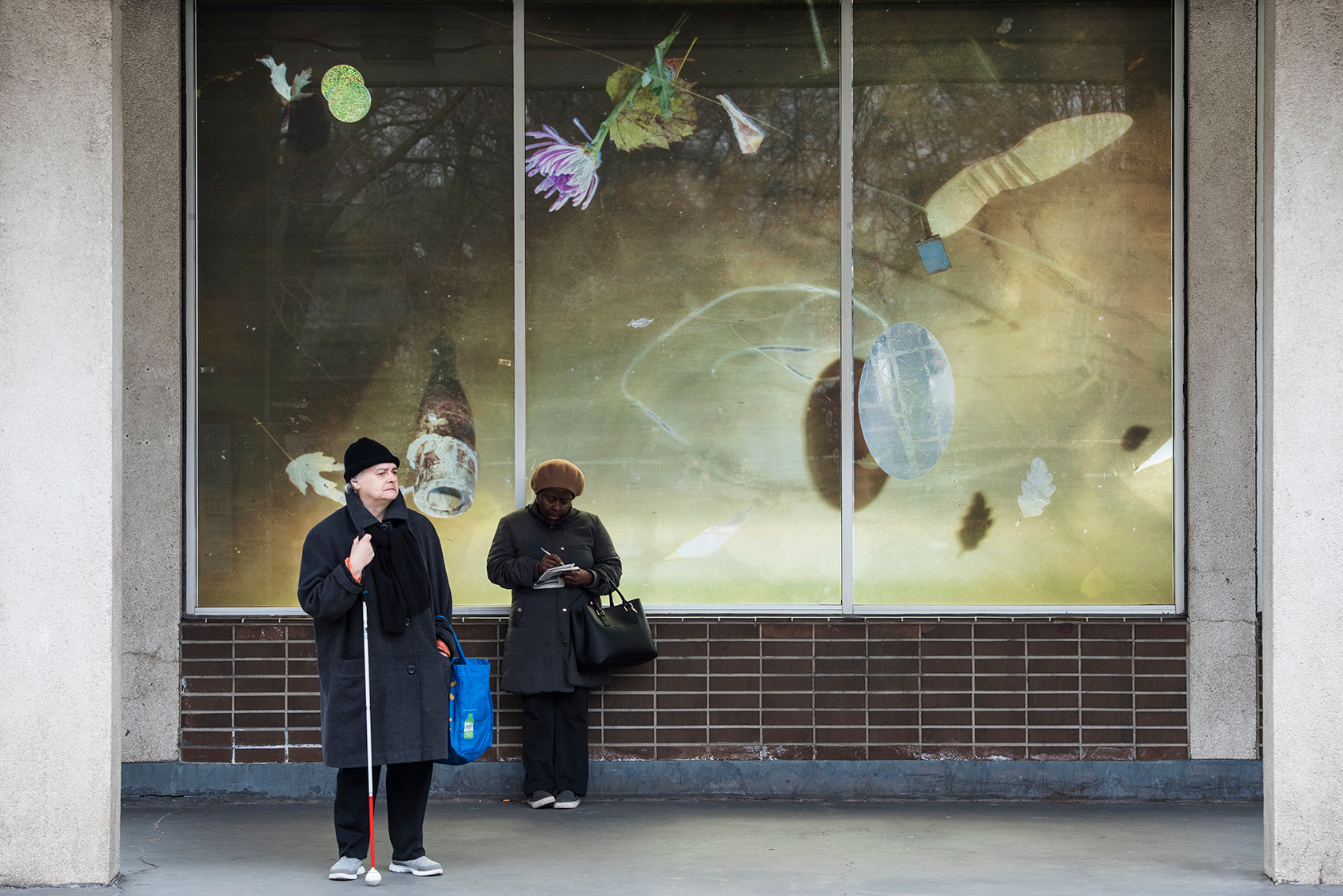     Nadia Belerique, above and below and so on forever, Installation at Castle Frank Bus Station, Toronto, 2019. Photo: Marc Crabtree. 

