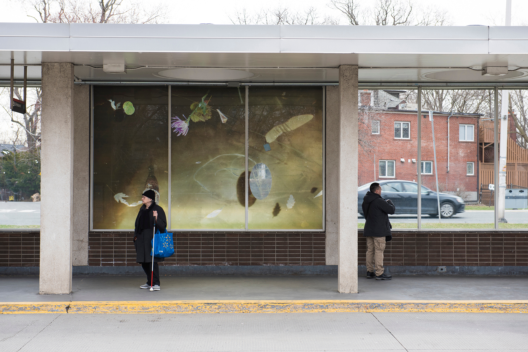     Nadia Belerique, above and below and so on forever, Installation at Castle Frank Bus Station, Toronto, 2019. Photo: Marc Crabtree. 

