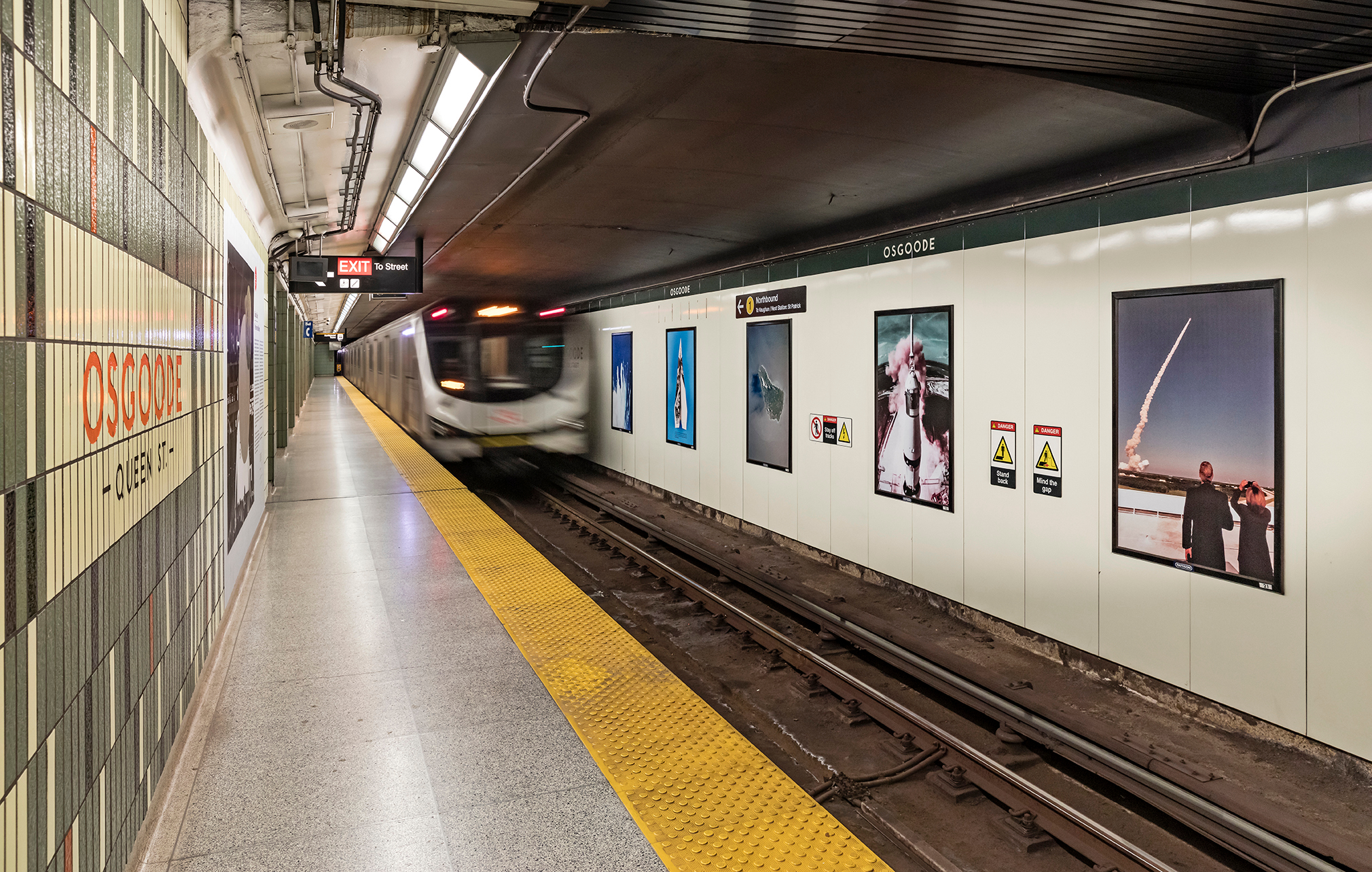     Bianca Salvo, The Universe Makers, Installation at Osgoode subway station, Toronto, 2019. Photo: Toni Hafkenscheid. 

