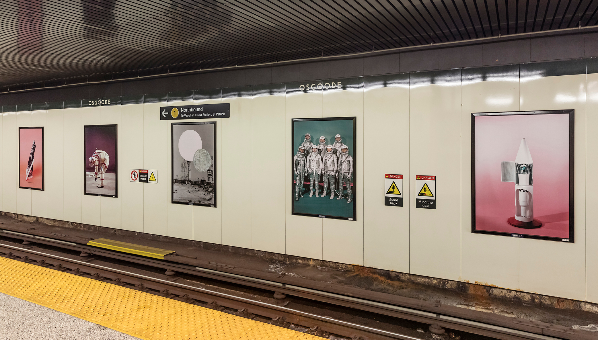     Bianca Salvo, The Universe Makers, Installation at Osgoode subway station, Toronto, 2019. Photo: Toni Hafkenscheid. 

