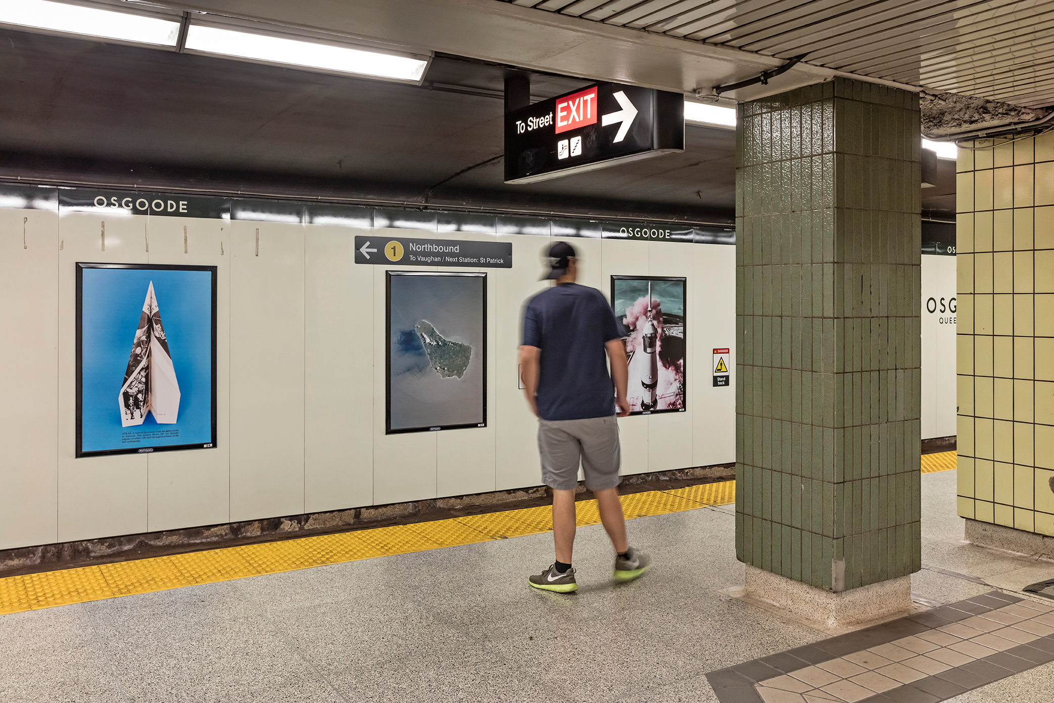     Bianca Salvo, The Universe Makers, Installation at Osgoode subway station, Toronto, 2019. Photo: Toni Hafkenscheid. 

