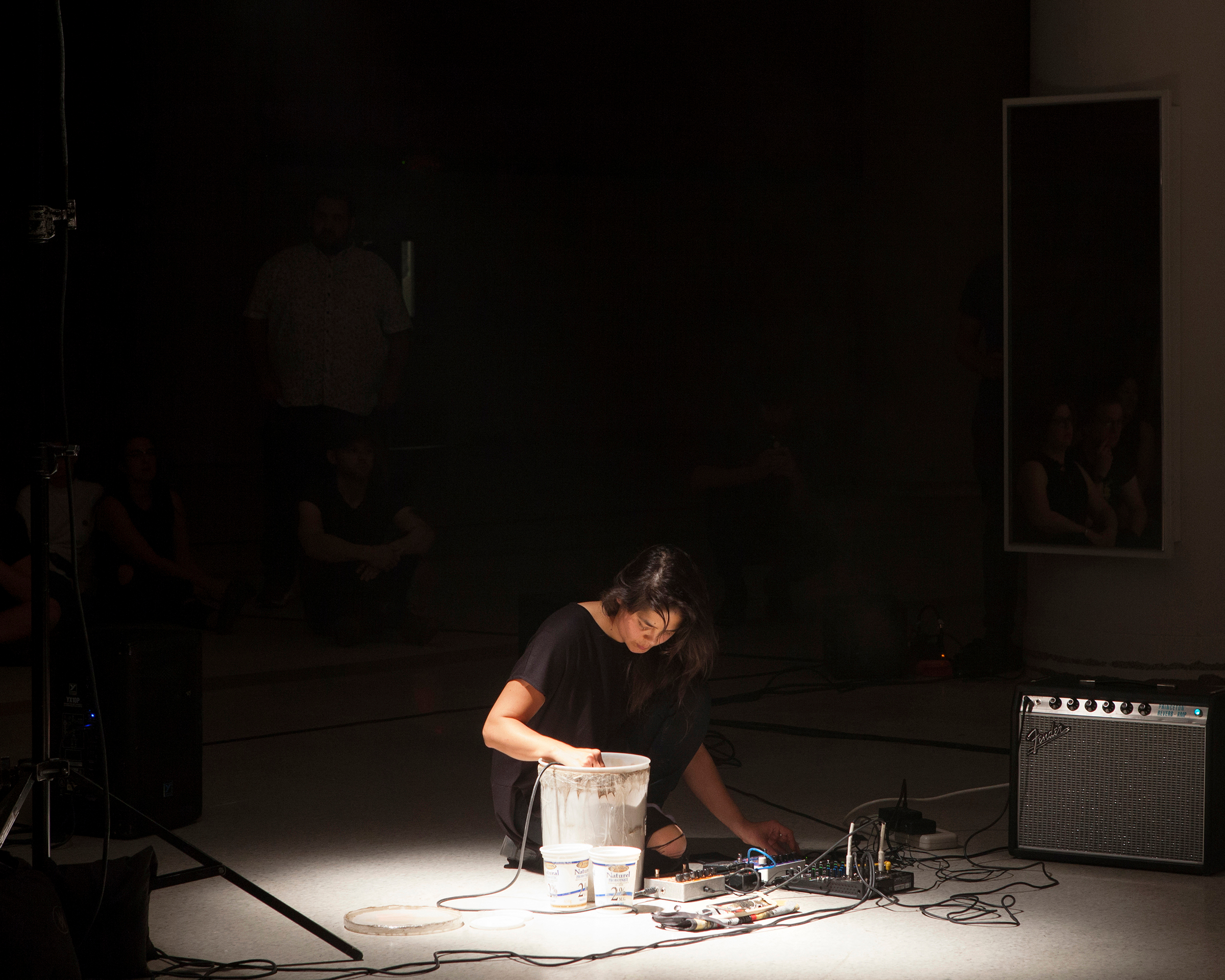     Krista Belle Stewart, Potato Gardens Band, 2017. Site specific performance as part of Stages: Drawing the Curtain, Plug In ICA, Winnipeg. Photo by Karen Asher, courtesy of the artist.

