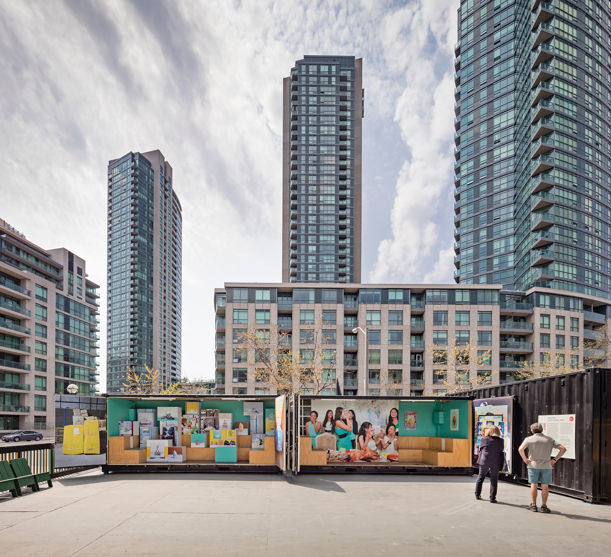     Installation view of Nadine Stijns, A Nation Outside a Nation, Installation at The Bentway, Toronto, 2019. Photo: Toni Hafkenscheid. Courtesy CONTACT, the artist.

