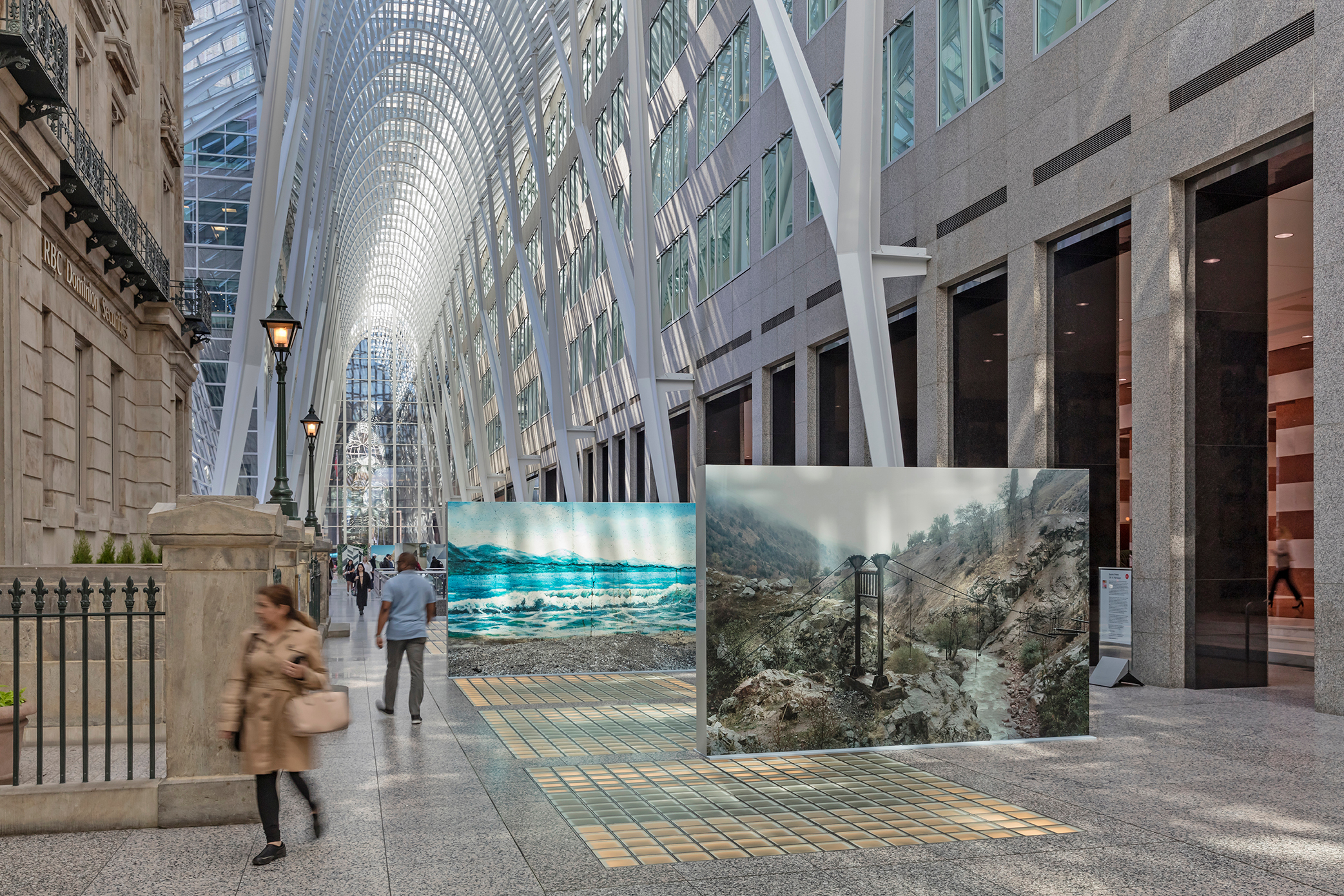     Sputnik Photos, LTA 10: Palimpsest, Installation at Brookfield Place, Toronto, 2019. Photo: Toni Hafkenscheid. Courtesy CONTACT, the artists.

