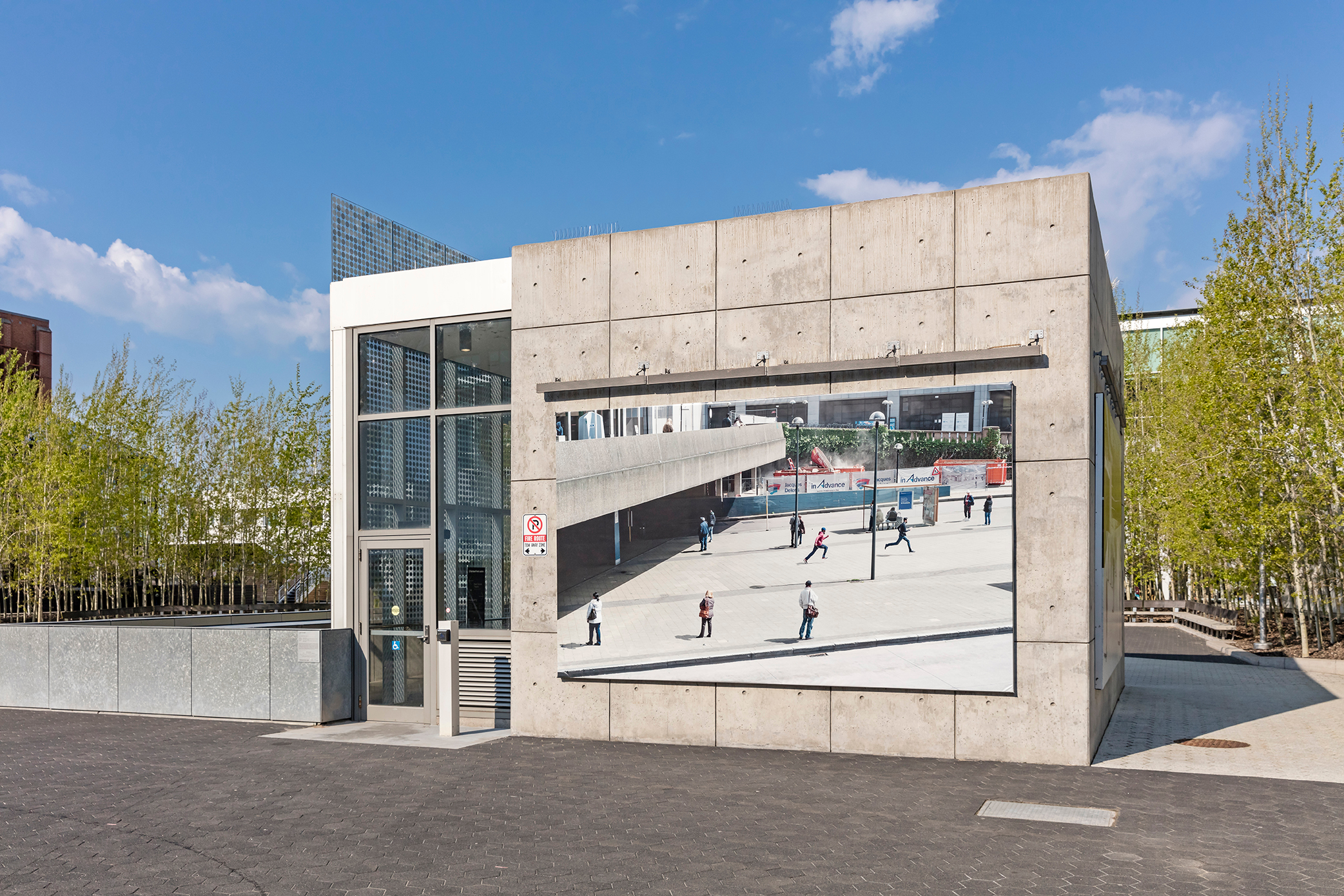     Esther Hovers, False Positives, Installation at Harbourfront Centre parking pavilion, Toronto, 2019. Photo: Toni Hafkenscheid. Courtesy CONTACT, the artist.

