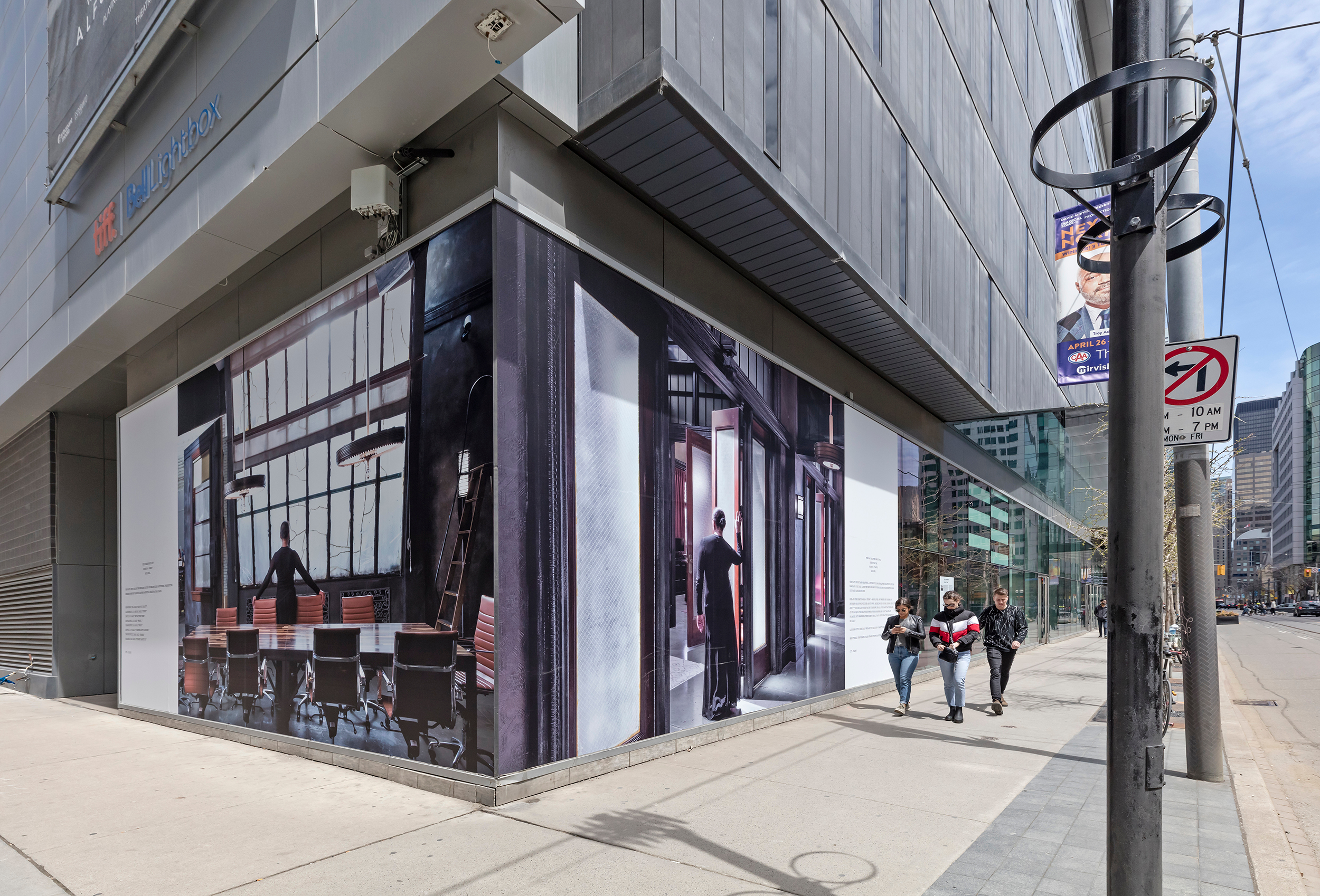     Carrie Mae Weems, irector&#8217;s Cut and The Bad and the Beautiful), 2016., Public Installation at TIFF Bell Lightbox, windows at King St. W. and Widmer St., Toronto, May
1–31, 2019. Photo: Toni Hafkenscheid. © Scotiabank CONTACT Photography Festival.
Courtesy the artist and Jack Shainman Gallery, New York, NY.

