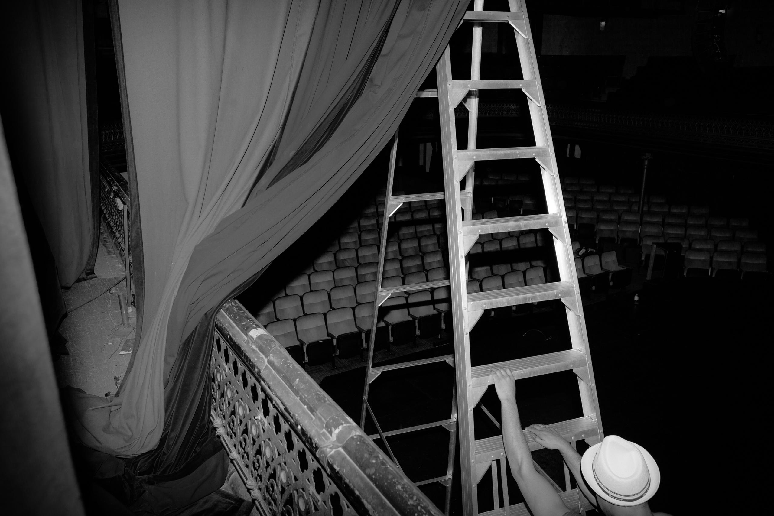     Curtiss Randolph, Over the Balcony from series My Father&#8217;s Son, 2017. Silver gelatin print. Courtesy of the artist.

