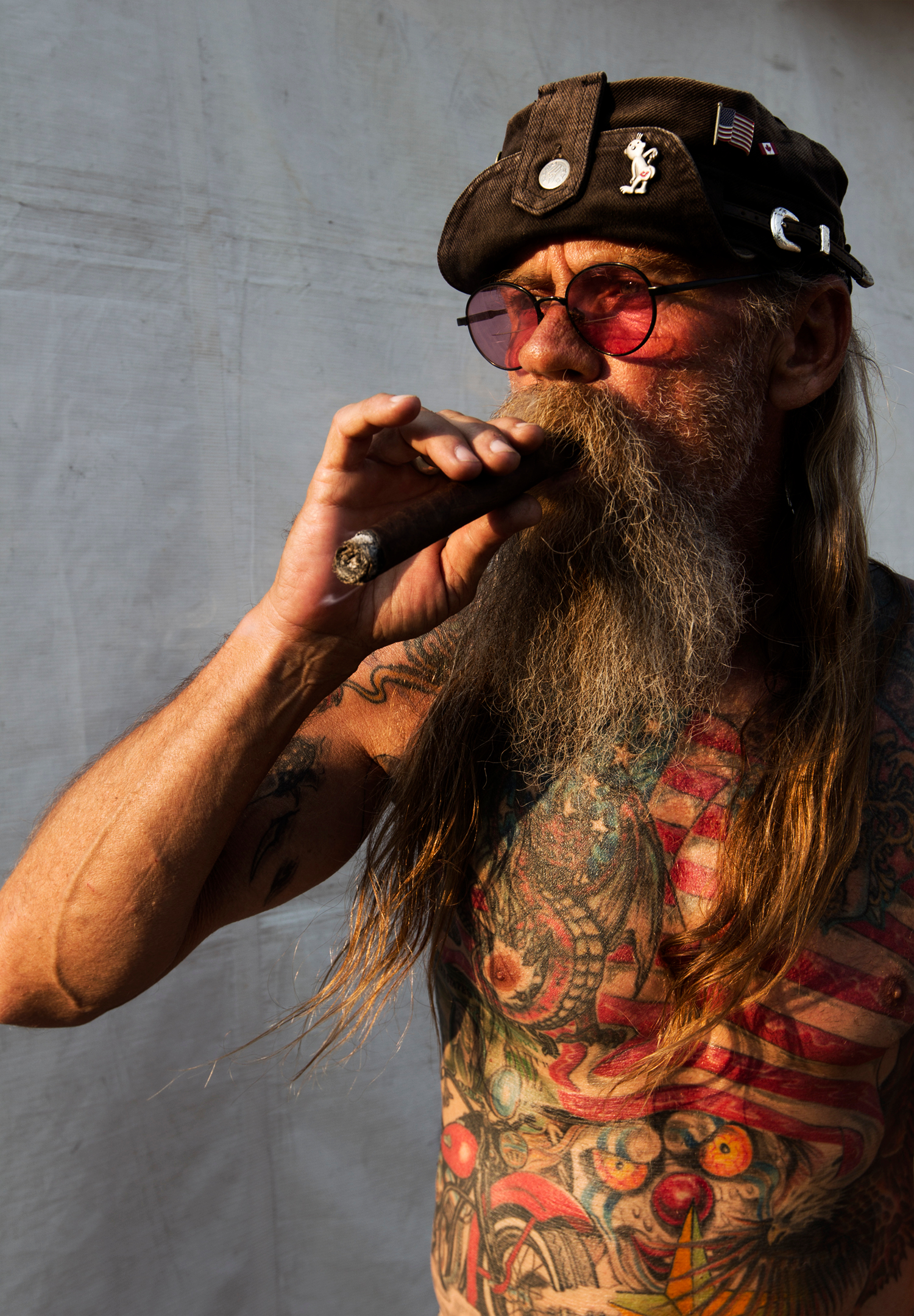     Bryan Helm, Barney with stogie, Sturgis SD, 2012

