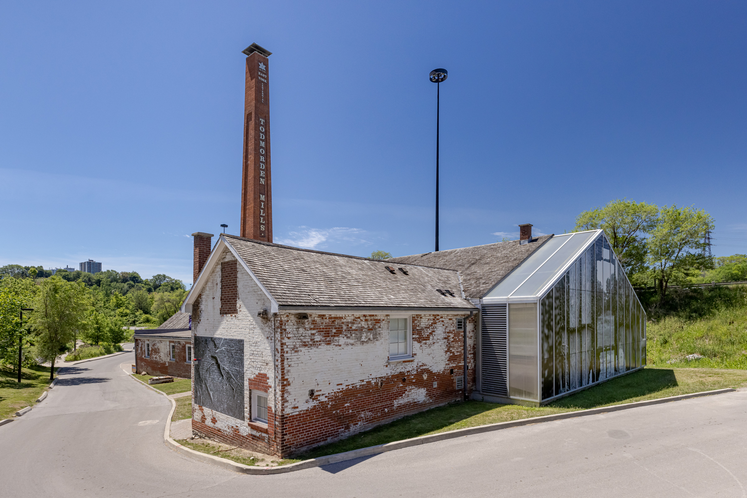     Greg Staats, for at least one day, you should continue to breathe clearly, installation at Todmorden Mills Heritage Site, Toronto 2021. Courtesy of the artist and CONTACT. Photo: Toni Hafkenscheid

