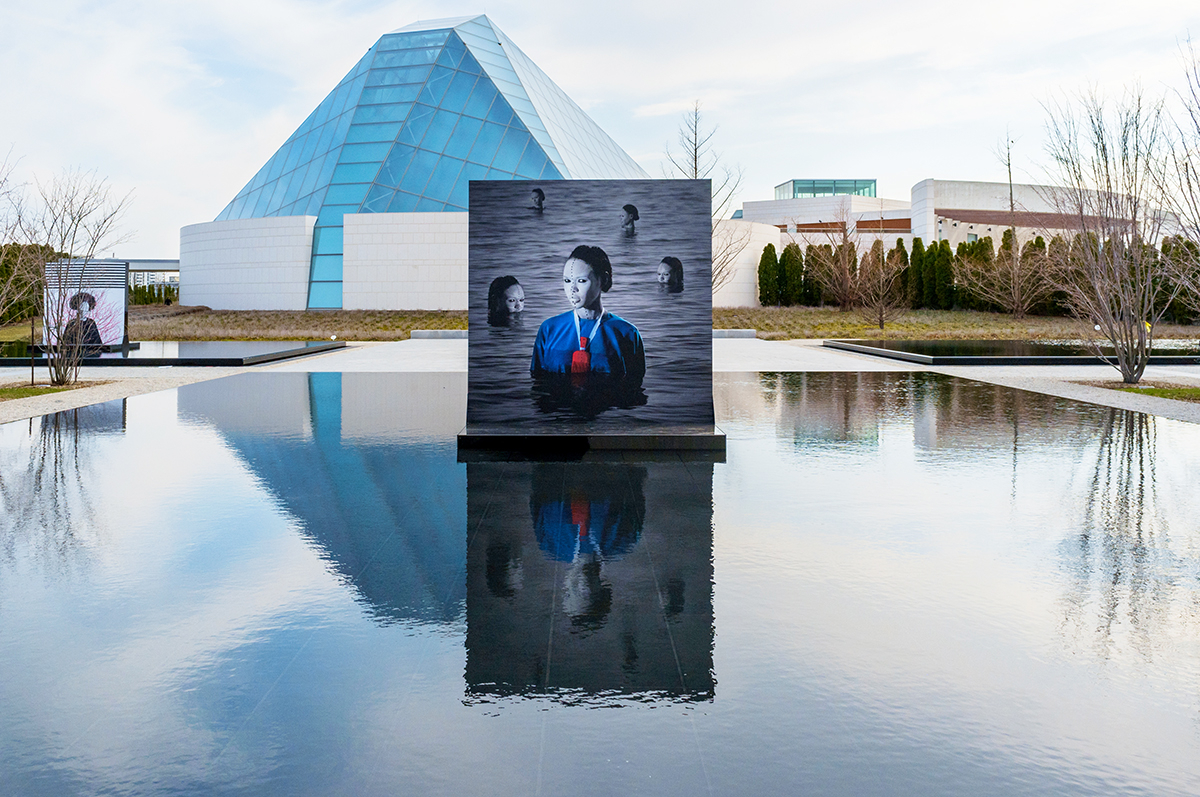     Aida Muluneh, Reflections of Hope, Installation view at the Aga Khan Museum. 2018. 

