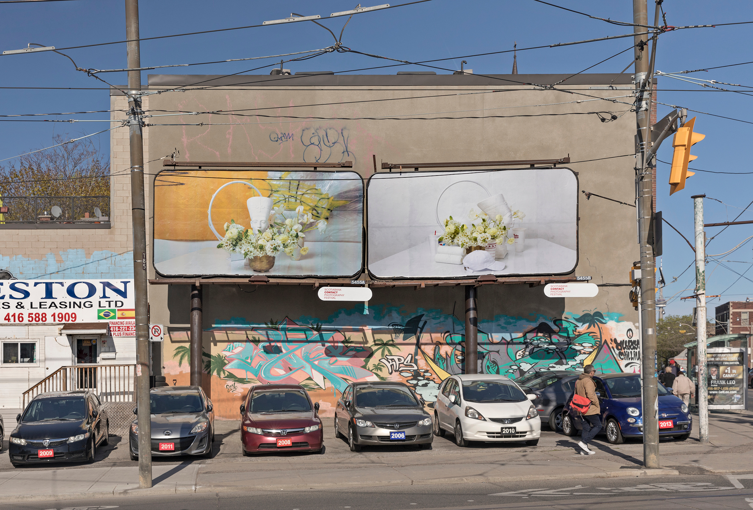     Awol Erizku, Say Less, 2018. Billboard installation on Lansdowne Avenue at Dundas Street W and College Street, Toronto. Photo by Toni Hafkenscheid. 

