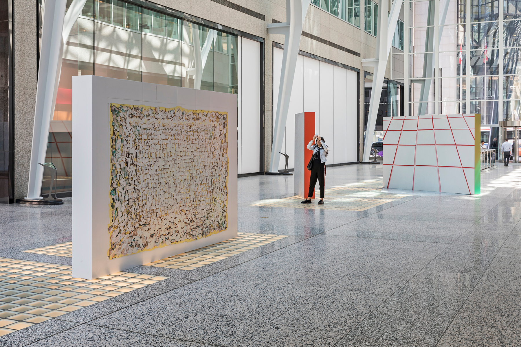     Marleen Sleeuwits, Not The Actual Site, Installation view at Brookfield Place. 2018. Photo by Toni Hafkenscheid

