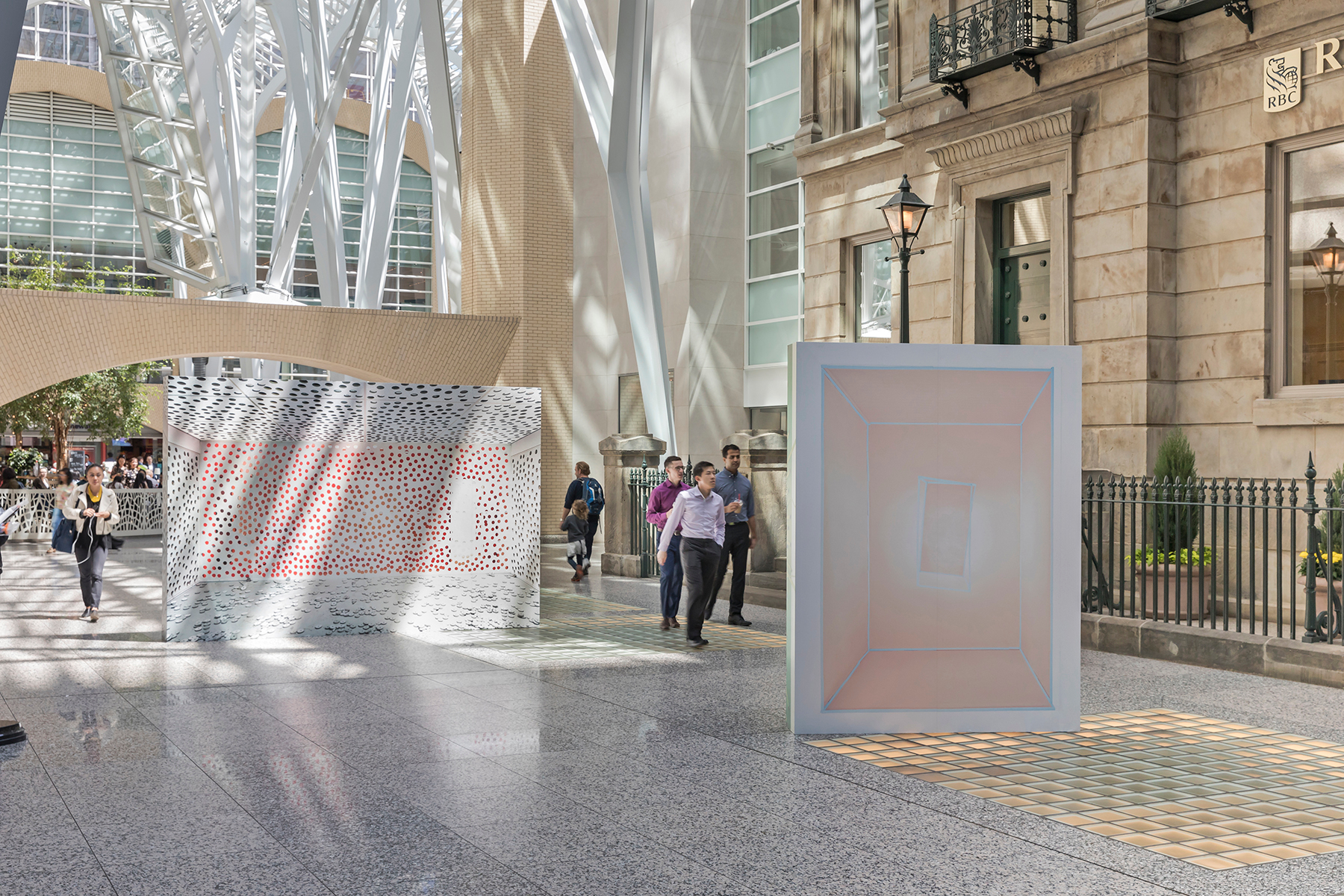     Marleen Sleeuwits, Not The Actual Site, Installation view at Brookfield Place. 2018. Photo by Toni Hafkenscheid

