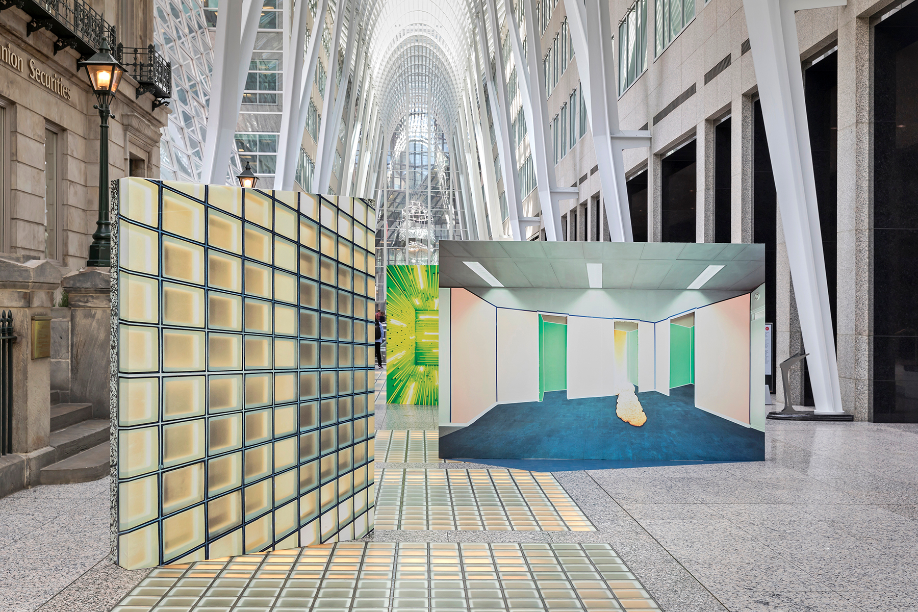     Marleen Sleeuwits, Not The Actual Site, Installation view at Brookfield Place. 2018. Photo by Toni Hafkenscheid

