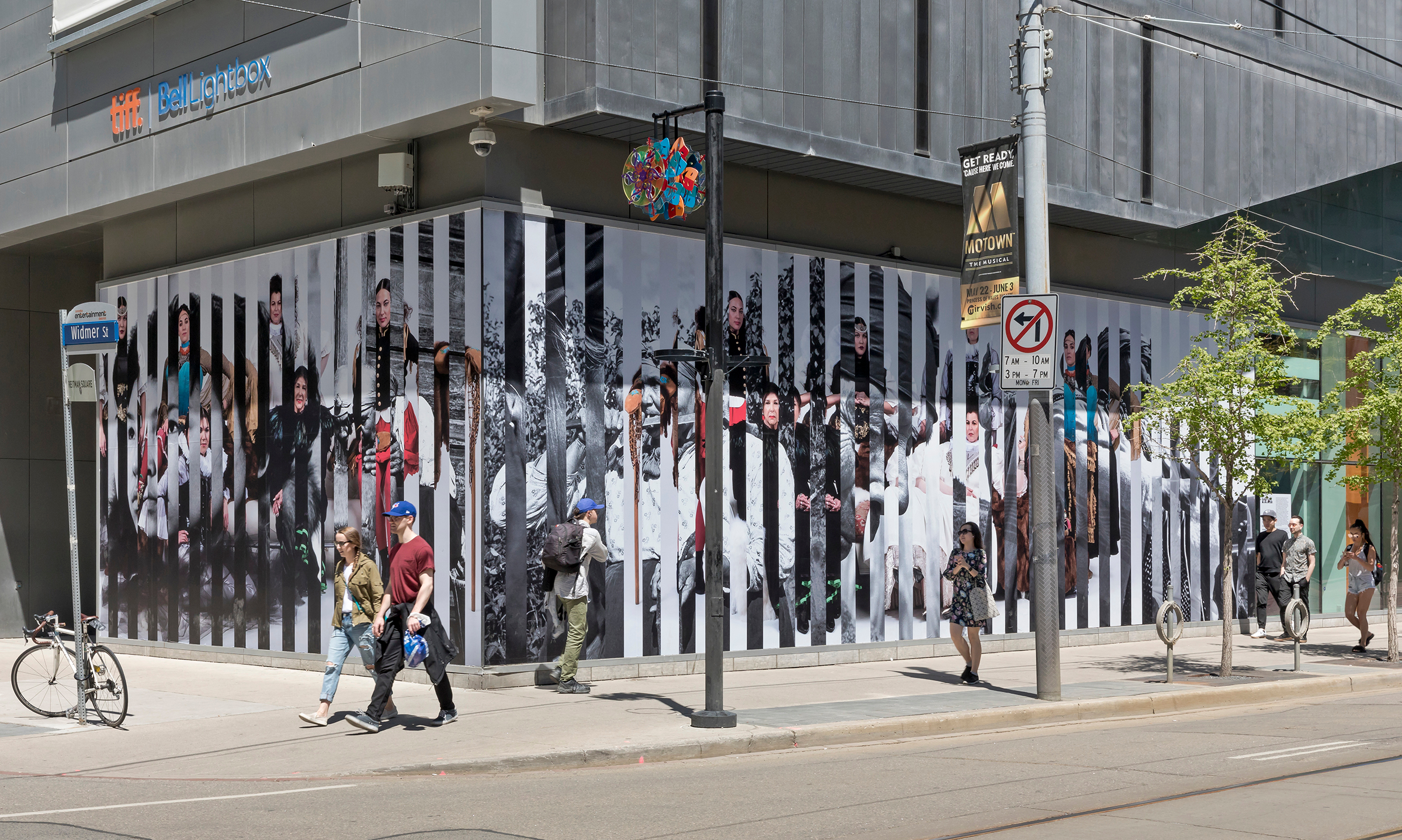     Caroline Monnet, History shall speak for itself, 2018. Installation on the TIFF Bell Lightbox. Photo by Toni Hafkenscheid. 

