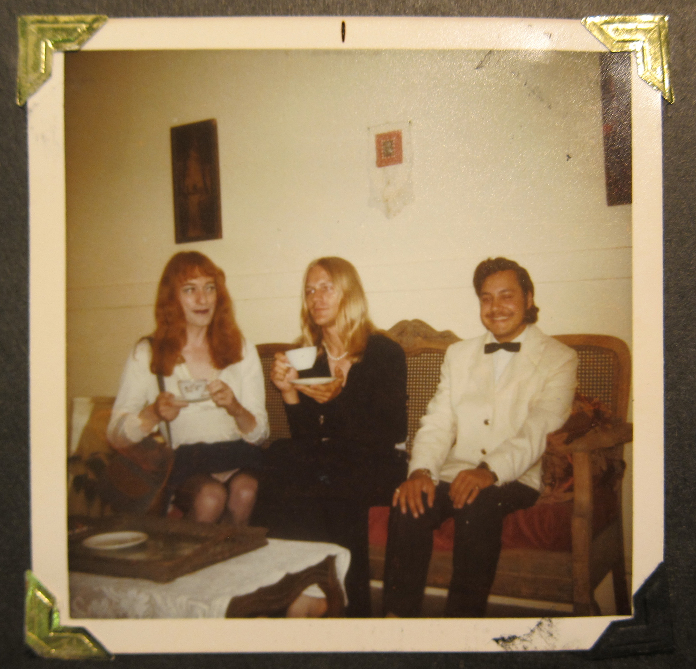     Photographer: unknown, Rupert Raj, Michael Camp, &#038; Micheline Johnson, c. 1974, Kodacolor print, 3.5” x 3.5”, Courtesy of the CLGA &#038; Rupert Raj. Photographer: unknown

