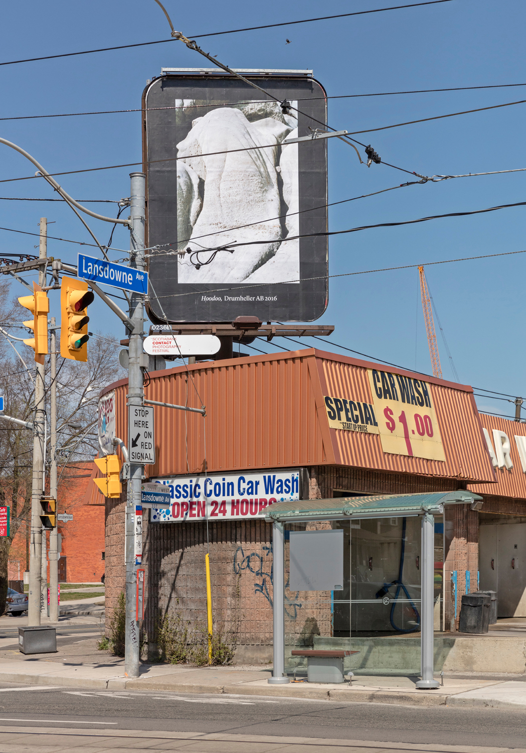     Seth Fluker, Blueberry Hill, installation view of 6 billboards in Toronto. Lansdowne Ave at College and Dundas St W. 2017. Photo by Toni Hafkenscheid. 

