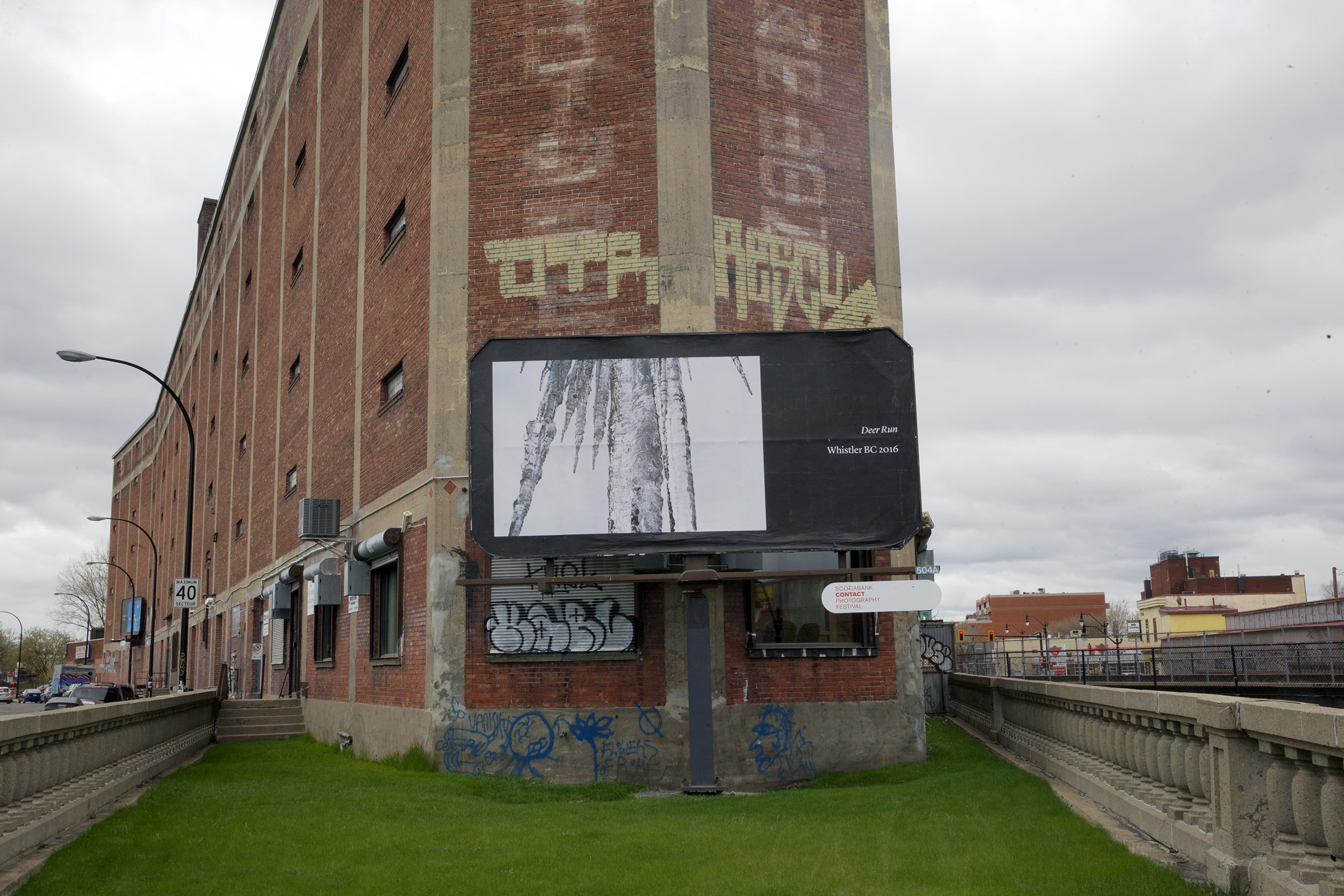     Seth Fluker, Blueberry Hill, installation view of billboards in Montreal. Van Horne Ave at St Laurence Blvd &#038; St Urbain. 2017.

