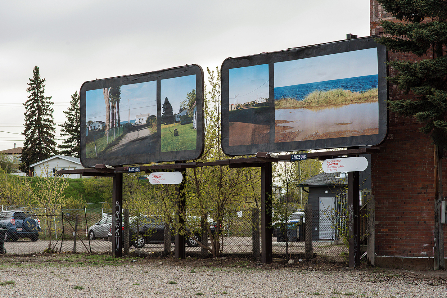     Seth Fluker, Blueberry Hill, installation view of billboards in Calgary. 9 Ave at 9 St SE &#038; 10 St SE. 2017.

