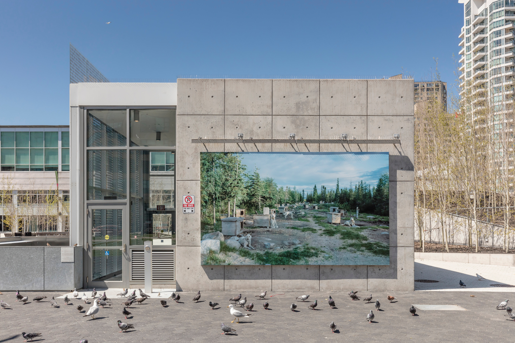     Johan Hallberg-Campbell, Coastal, Installation view at Harbourfront Centre, parking pavilion, 2017. Photo by Toni Hafkenscheid. 

