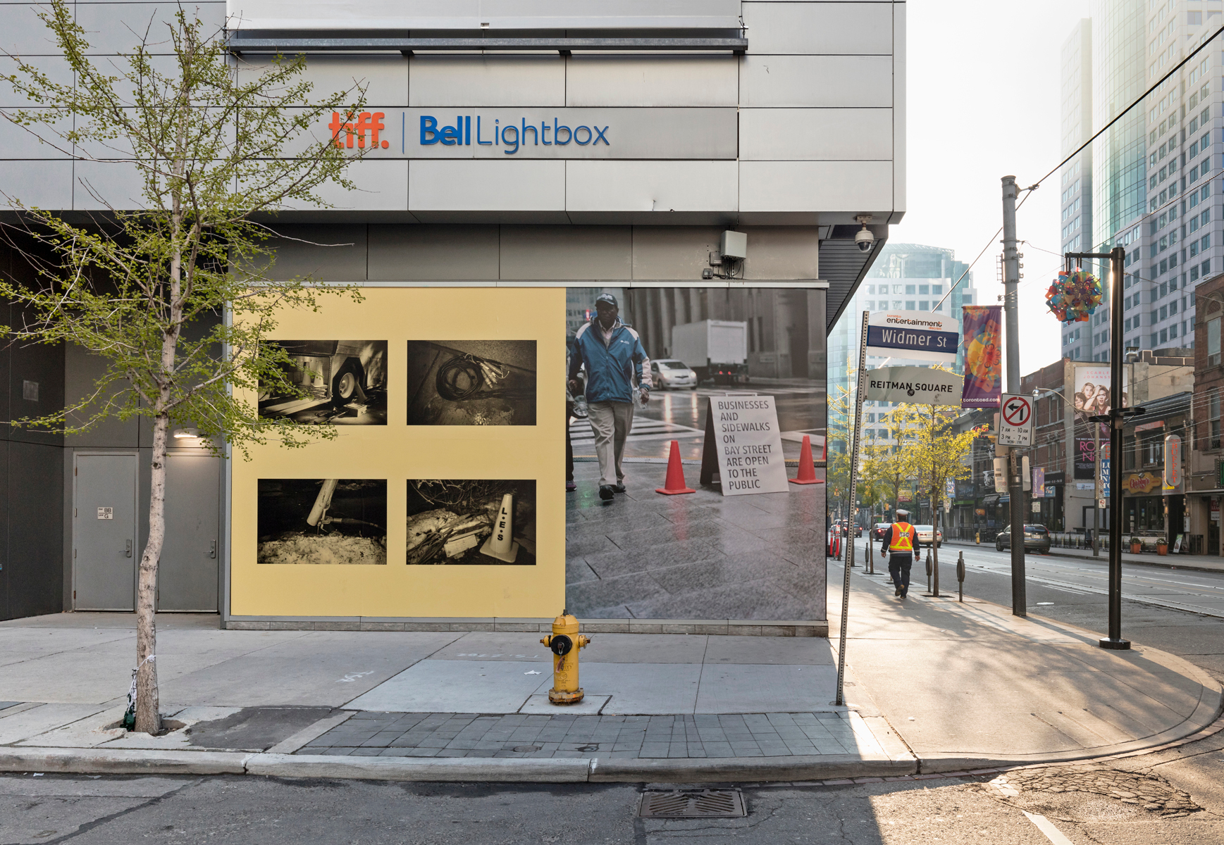     Sam Cotter, On Location, Installation view at TIFF Bell Lightbox , 2017. Photo by Toni Hafkenscheid. 

