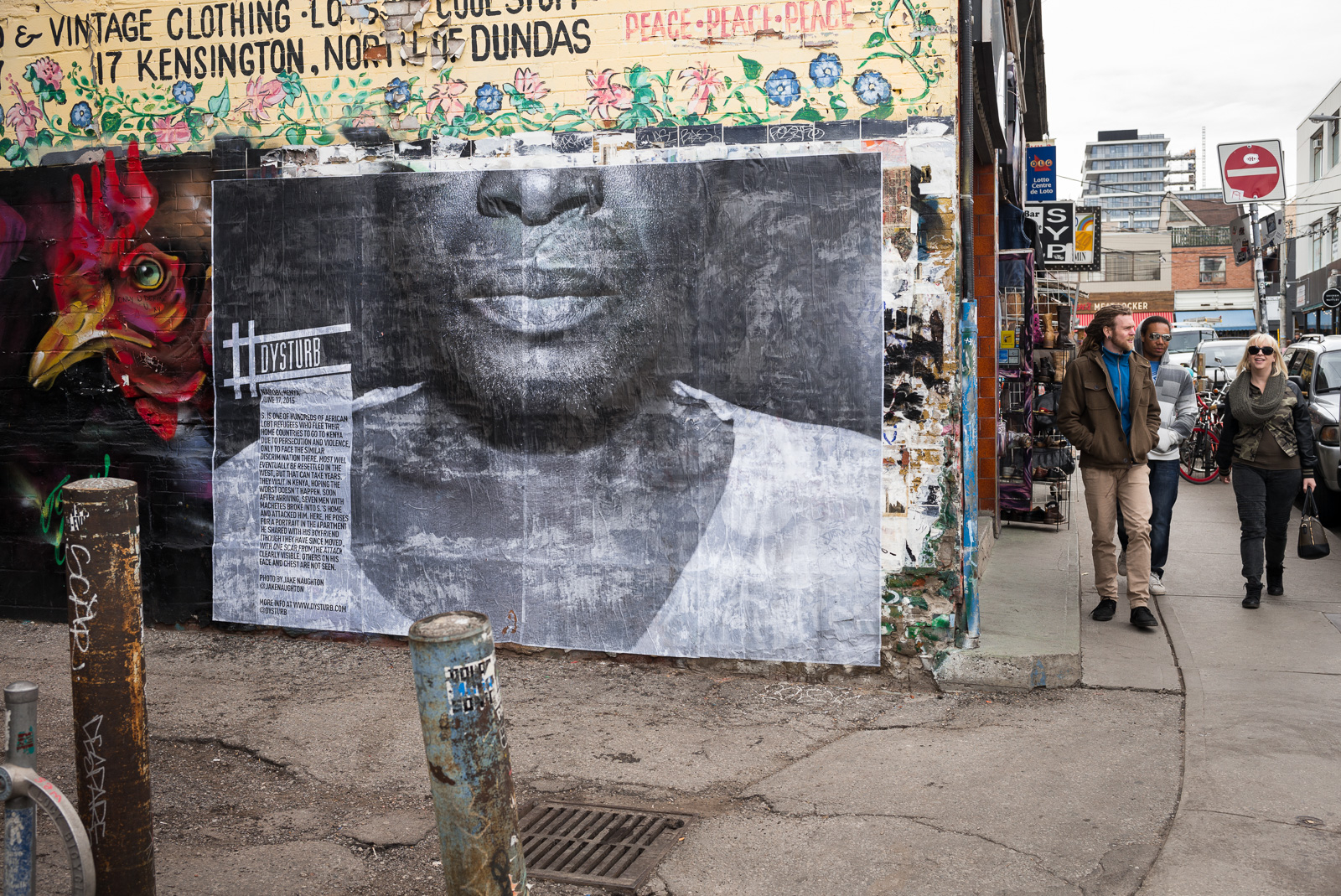     A photograph by Jake Naughton installed at 56 Kensington Avenue, Toronto, Photo: Benjamin Petit
