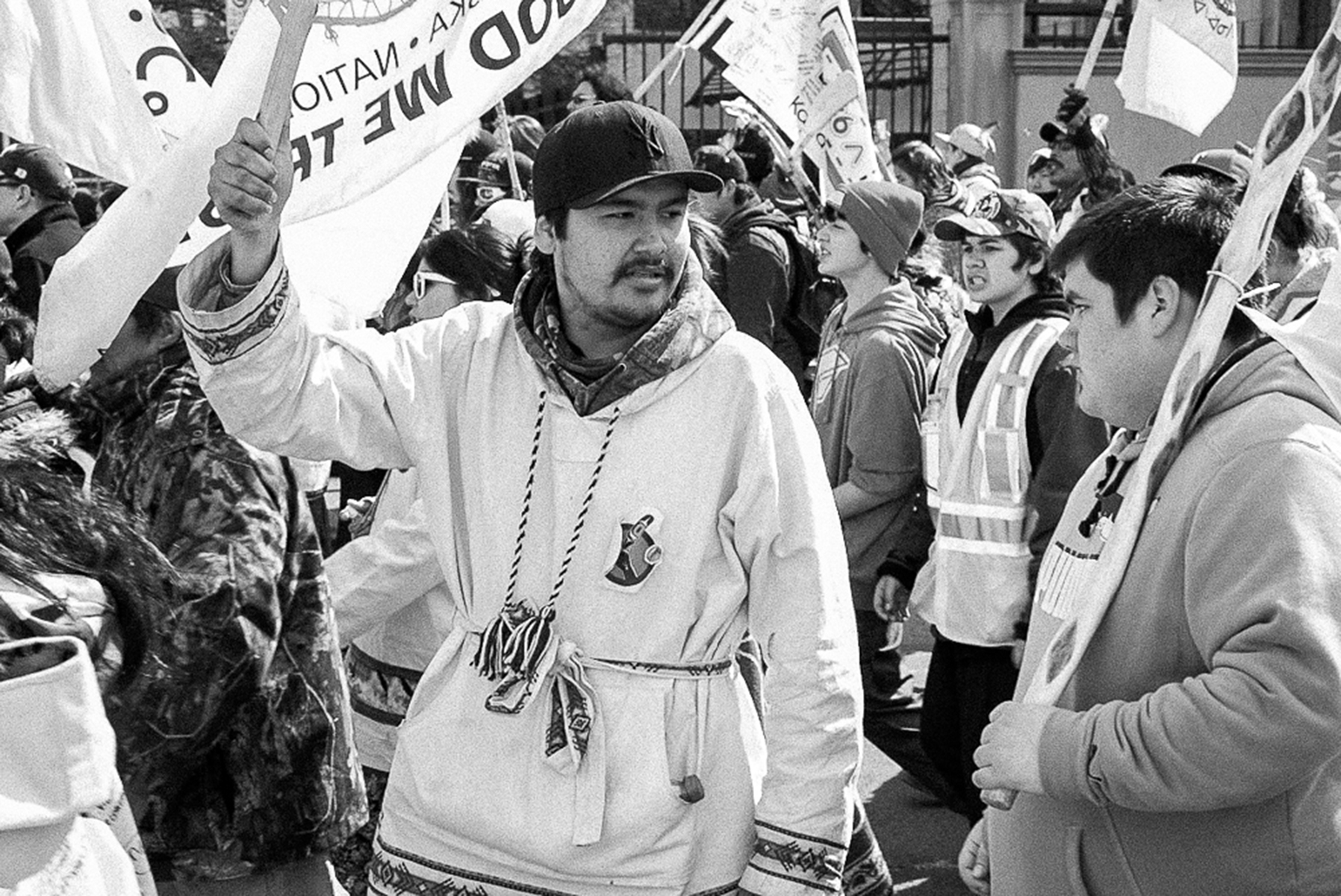     Ryan Walsh, Niishyuu Walkers from Northern Quebec finish their 1600km journey, 2013

