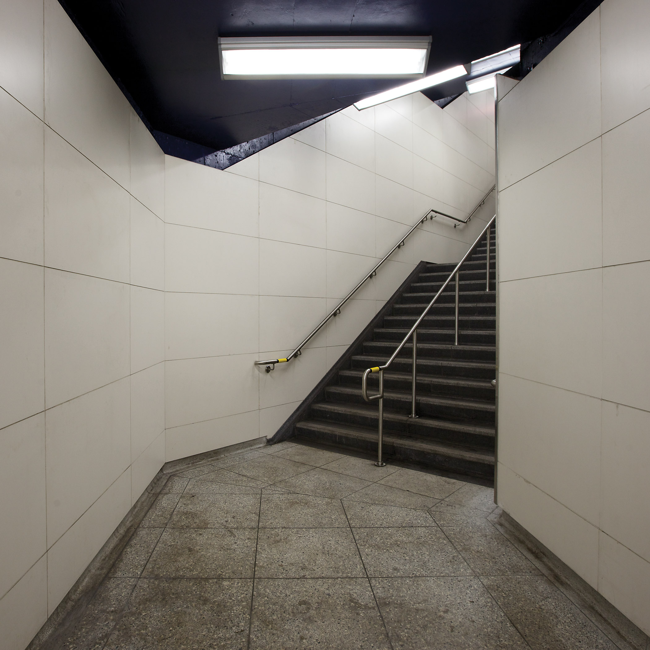     Chris Shepherd, Pape Station Platform Level Stairwell Toronto, 2014 Courtesy of Bau-Xi Photo

