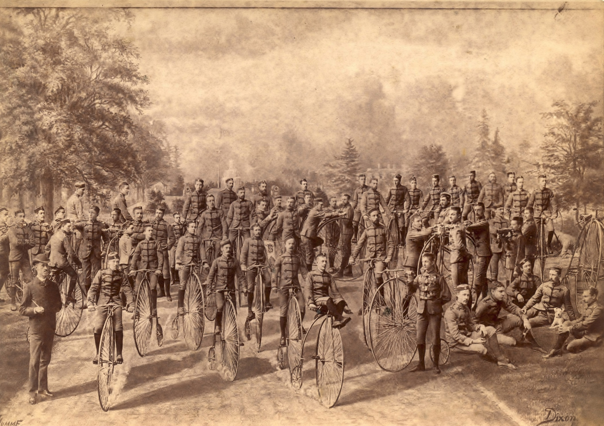     S. J. Dixon, The Wanderers Bicycle Club of Toronto, 1884 From the Cycling Photographica collection of Lorne Shields, Thornhill, ON.

