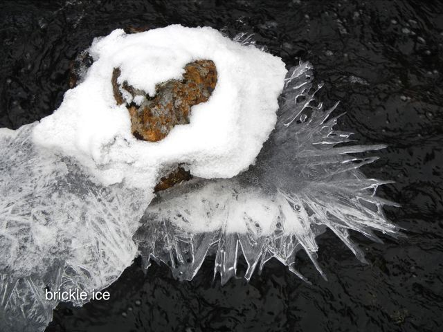     Marlene Creates, Brickle Ice, Blast Hole Pond River, Newfoundland, Winter 2012-2013 

