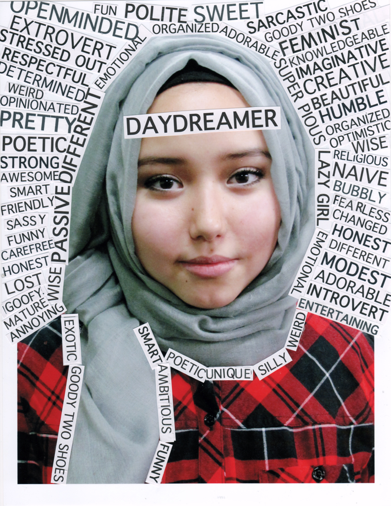     Portrait Words, Asma Karimi (Truth &amp; Dare Project), 2014 

