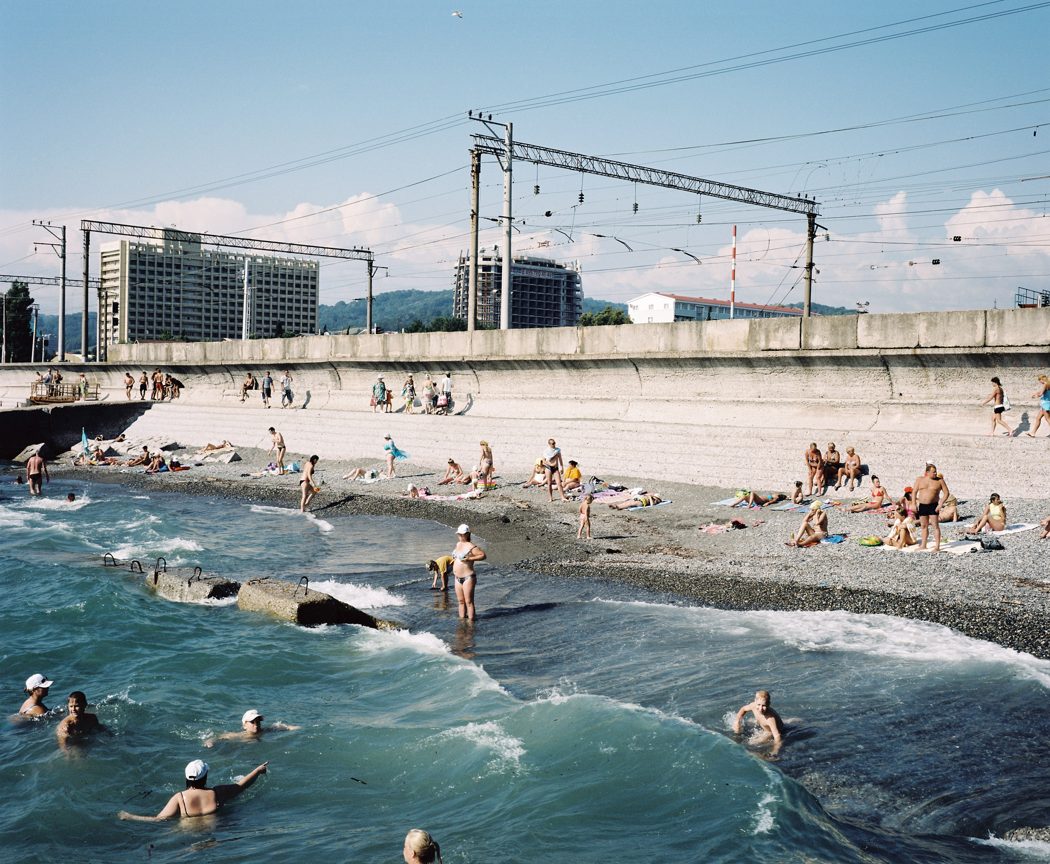     Rob Hornstra, The Beach, Adler, Sochi Region, 2011  Â© Rob Hornstra / Flatland Gallery. From: An Atlas of War and Tourism in the Caucasus (Aperture, 2013)


