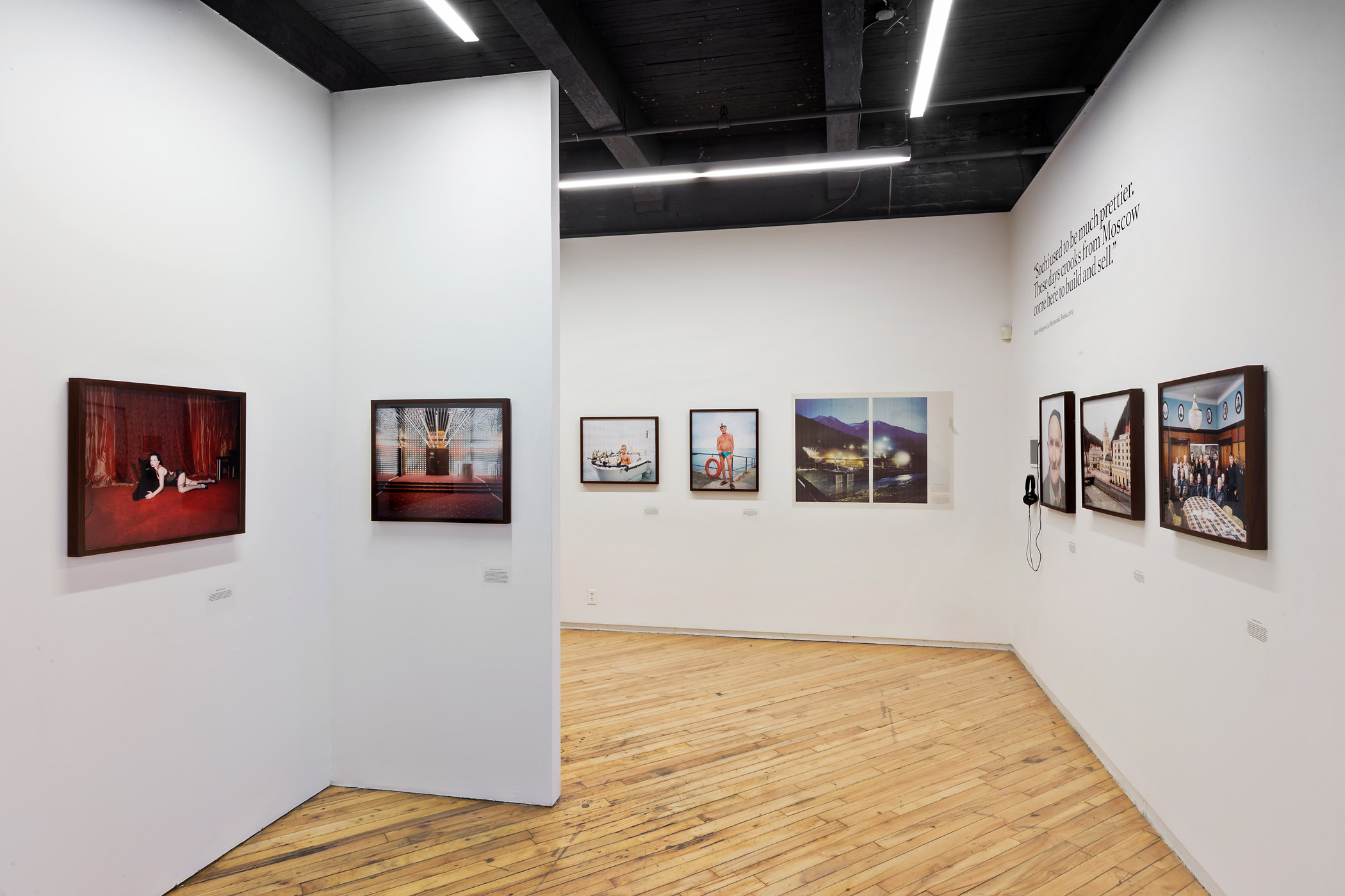     Installation view, The Sochi Project: An Atlas of War and Tourism in the Caucasus,  Photo Â© Toni Hafkenscheid

