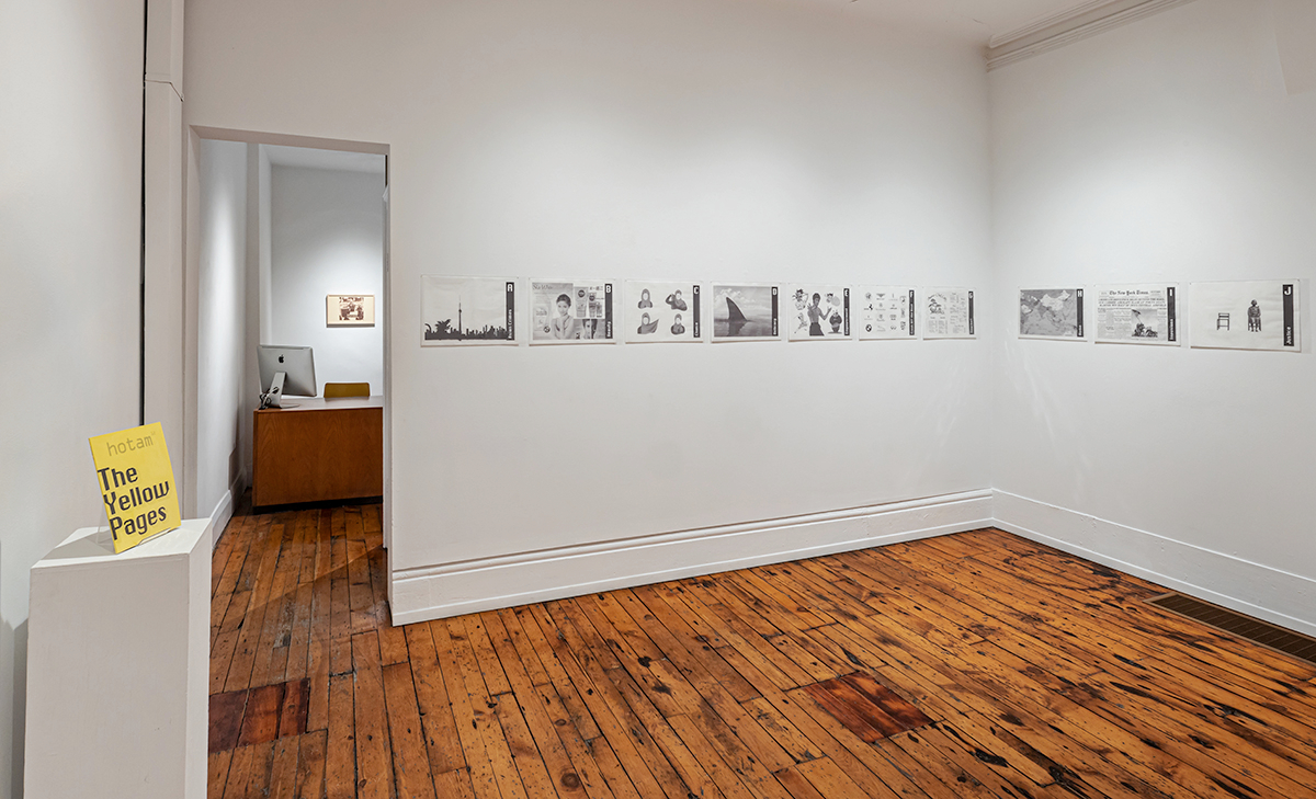     Installation view of Ho Tam, The Yellow Pages, 2020.

