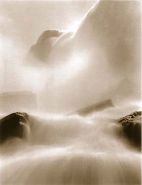     Tom Baril, Bridal Veil Falls, 2001,  Toned Silver Print, 34  x 26 inches

