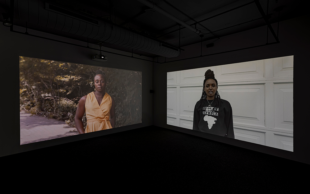 Kelly Fyffe-Marshall, POWER, 2020. Installation view, Doris McCarthy Gallery. Courtesy of the artist and Doris McCarthy Gallery. Photo: Toni Hafkenscheid. 